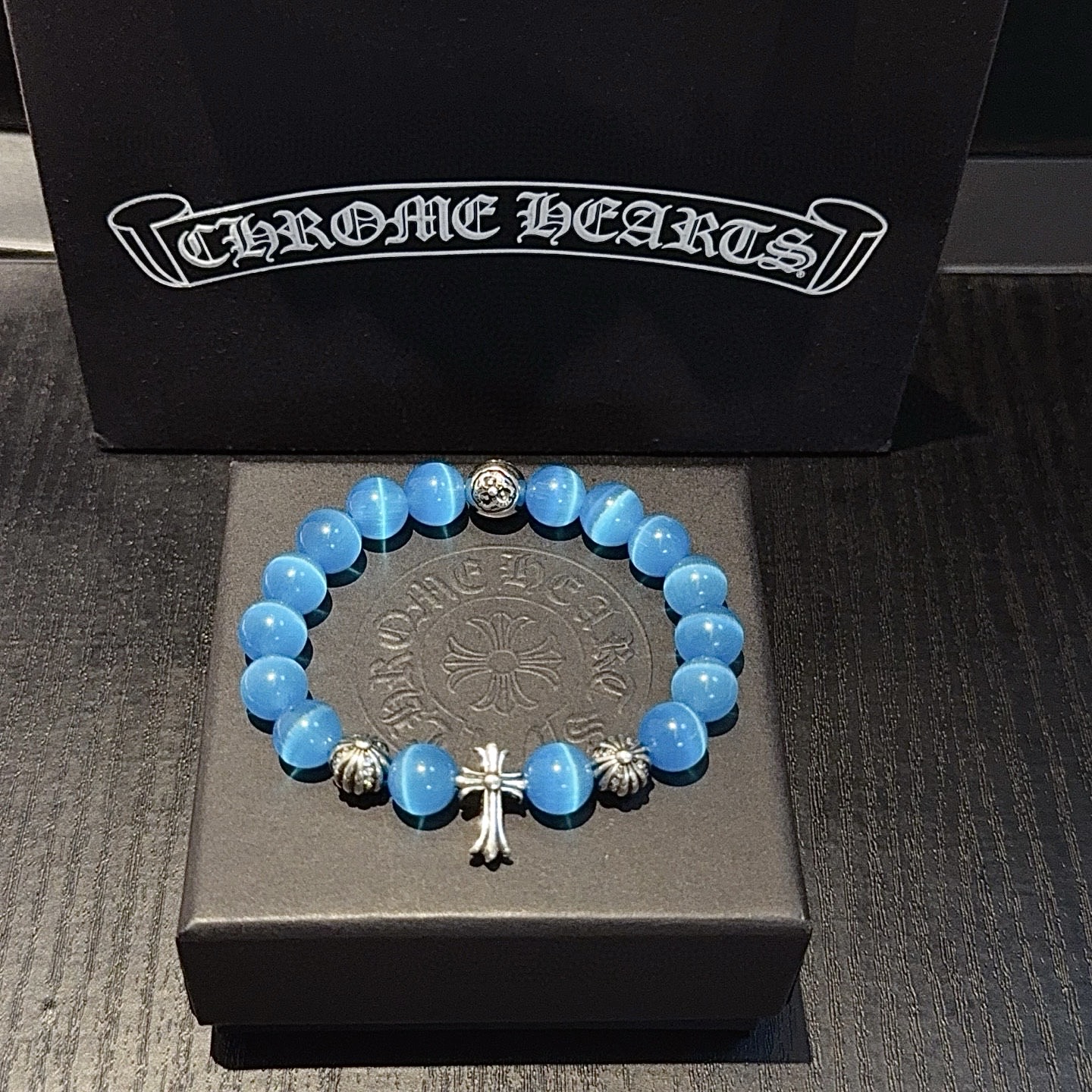 Chrome Hearts 新款【 品质】Chrome Hearts克罗心 多元素海之蓝手链手串
