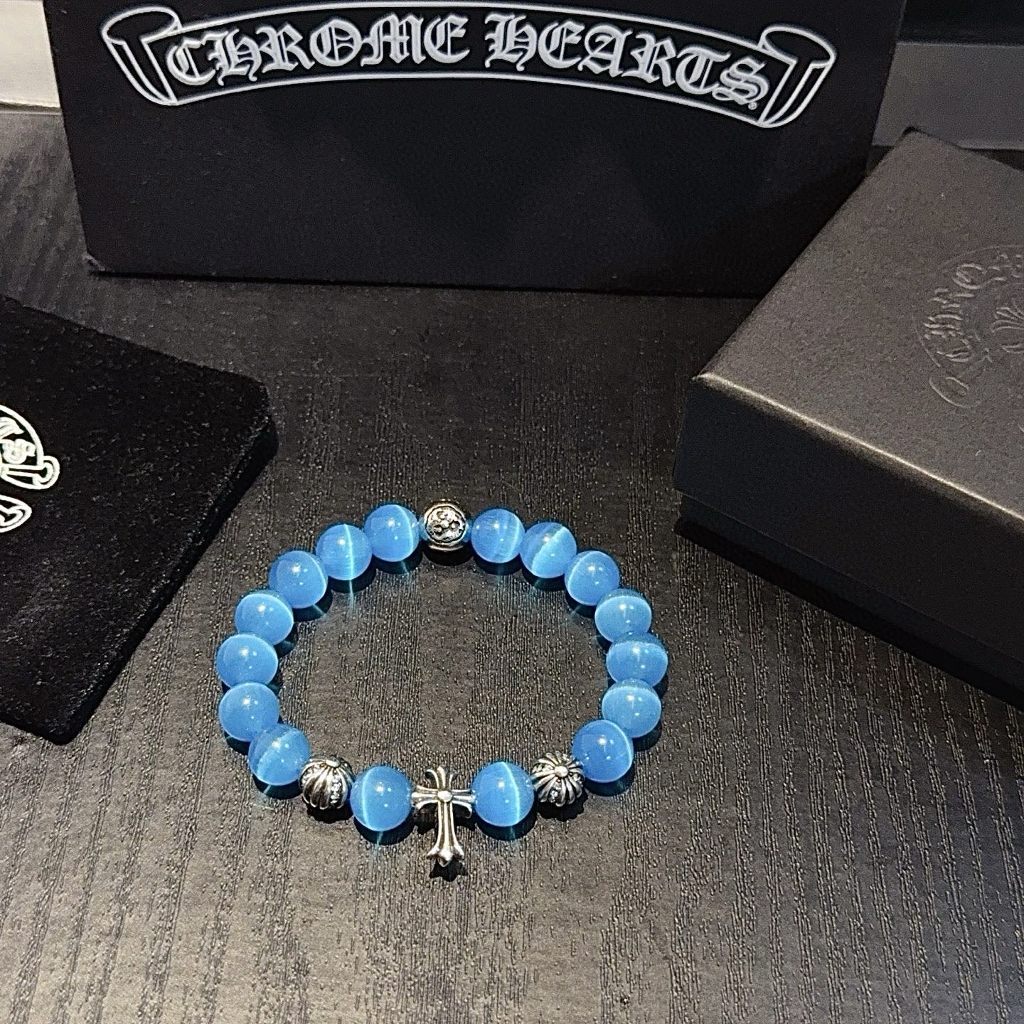 Chrome Hearts 新款【 品质】Chrome Hearts克罗心 多元素海之蓝手链手串