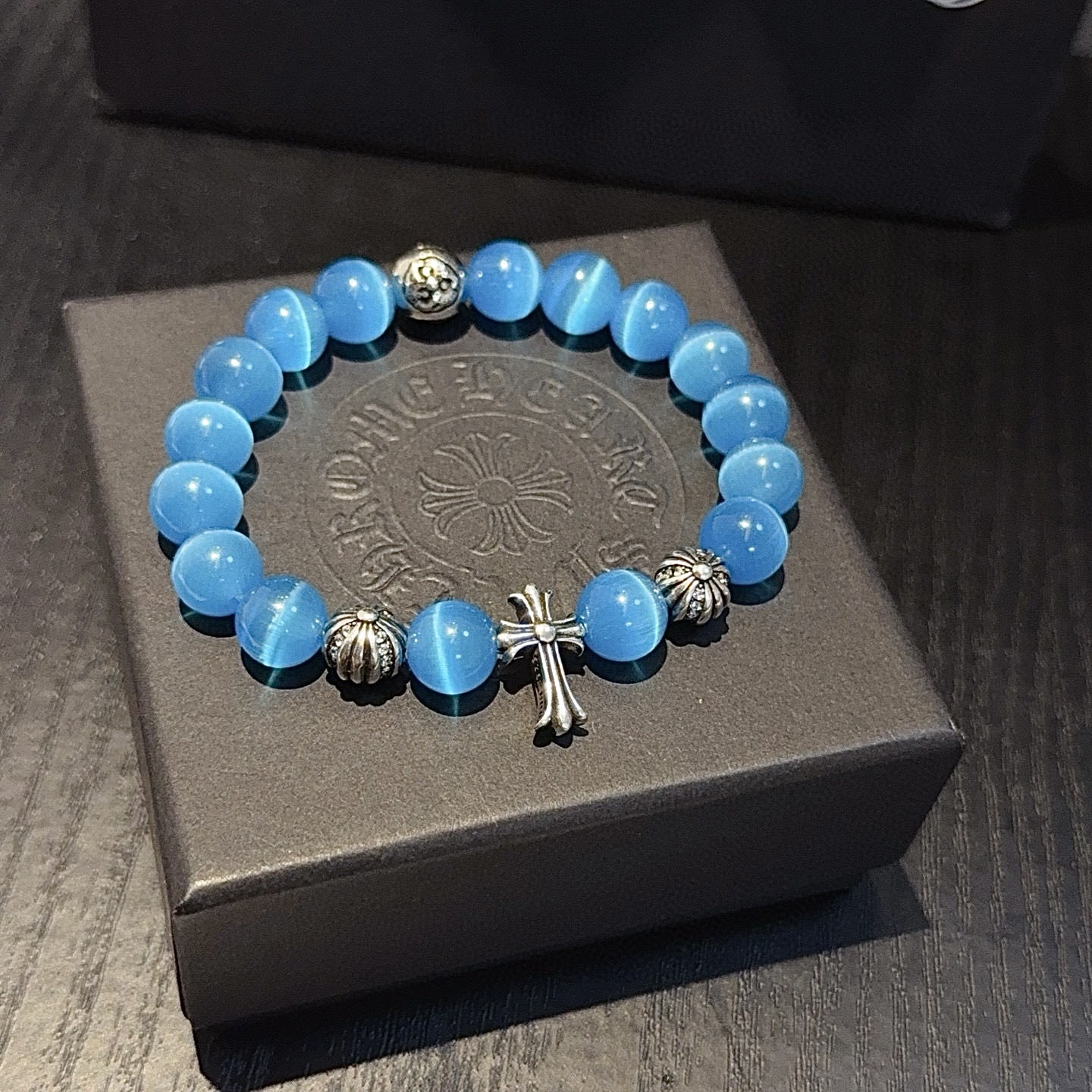 Chrome Hearts 新款【 品质】Chrome Hearts克罗心 多元素海之蓝手链手串