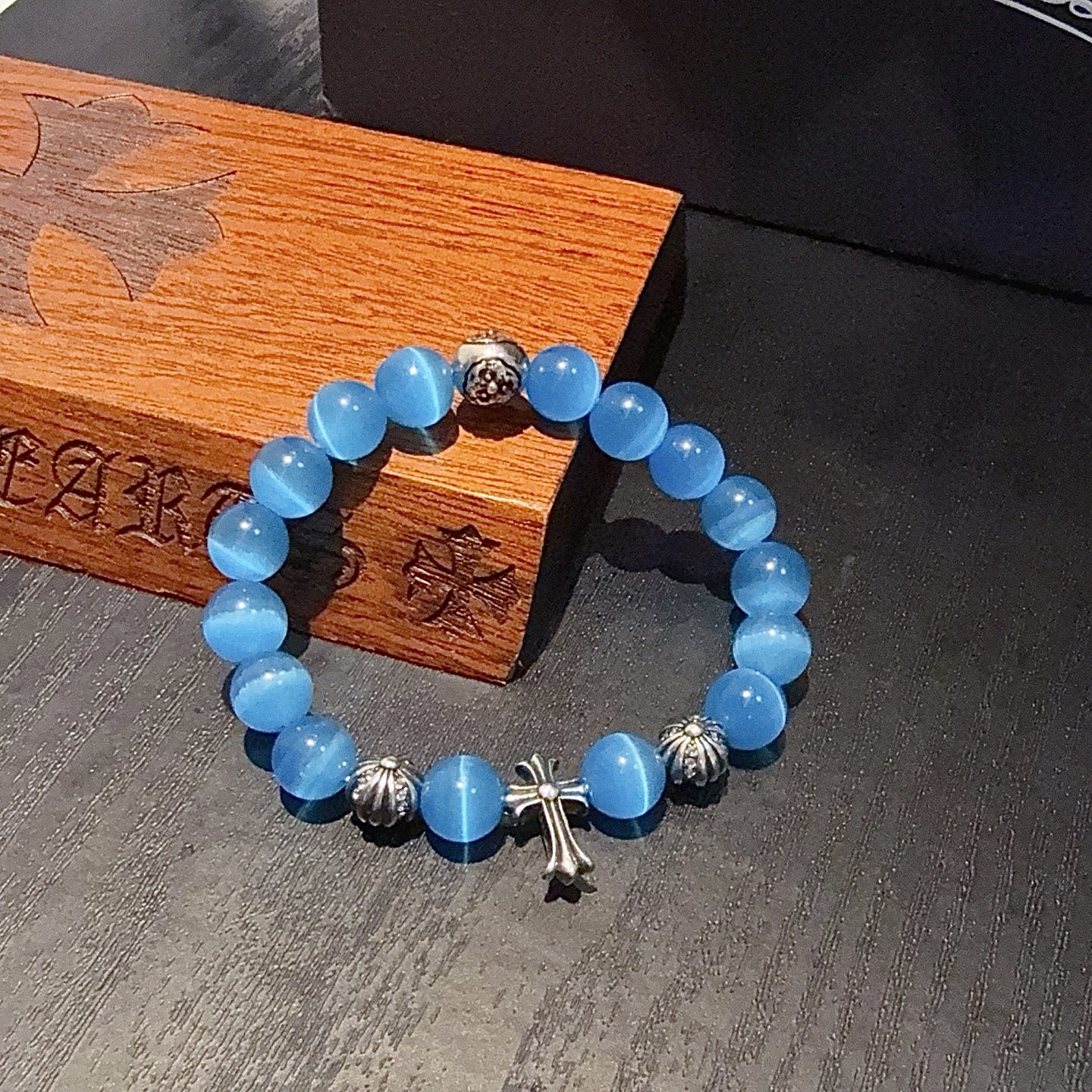 Chrome Hearts 新款【 品质】Chrome Hearts克罗心 多元素海之蓝手链手串