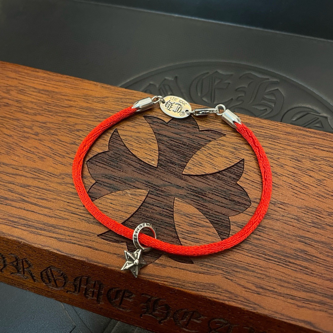 批 新款【专柜品质】Chrome Hearts克罗心 经典复古五星花手绳手链 ，快手/ins/小红书热门