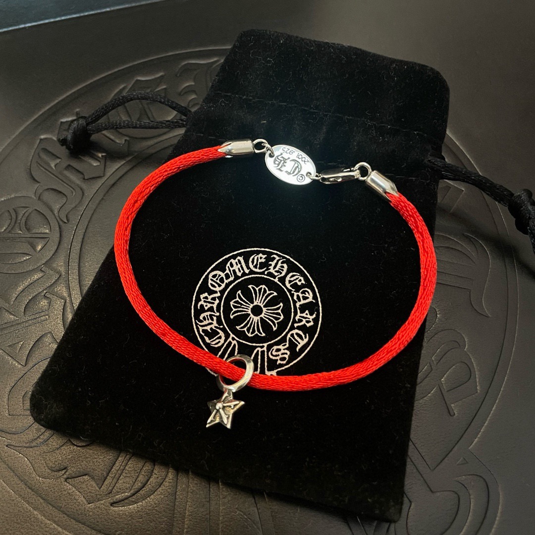 批 新款【专柜品质】Chrome Hearts克罗心 经典复古五星花手绳手链 ，快手/ins/小红书热门