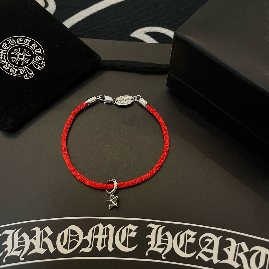 批 新款【专柜品质】Chrome Hearts克罗心 经典复古五星花手绳手链 ，快手/ins/小红书热门