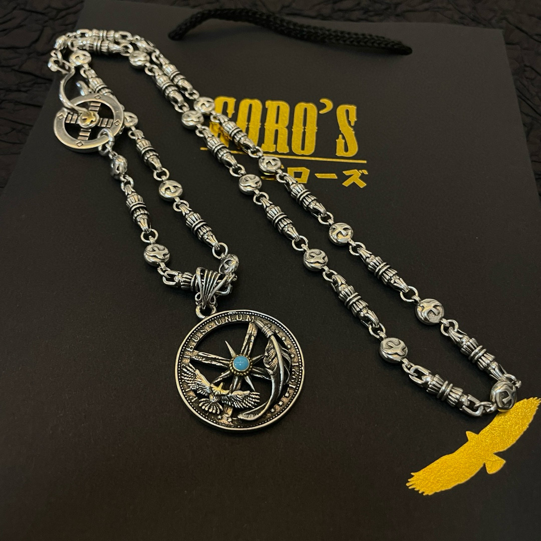 Goro's 新品上架Goro’s高桥吾郎 羽毛圆牌吊坠