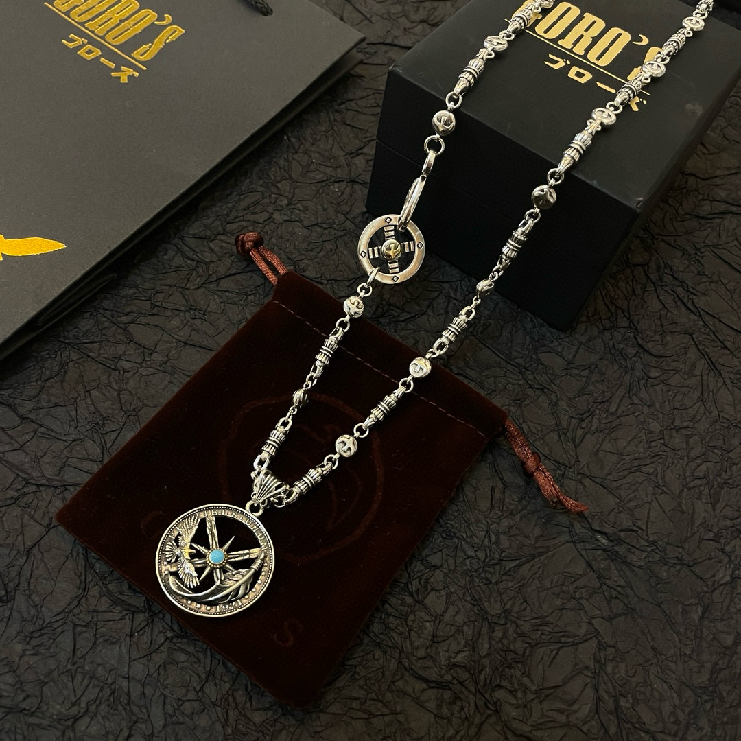 Goro's 新品上架Goro’s高桥吾郎 羽毛圆牌吊坠