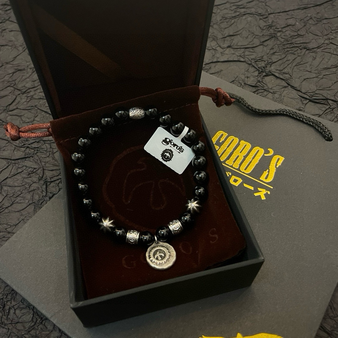 Goro's 新品上架Goro’s高桥吾郎黑玛瑙小银牌手串手链
