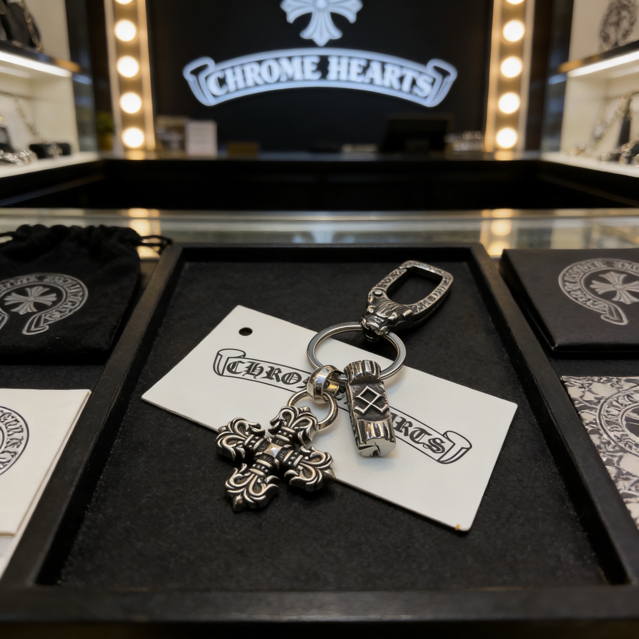 Chrome Hearts ❤️ 克罗心十字架钥匙扣 大龙虾扣 雕刻工艺 精工品质 纯手工打造 ～正品开