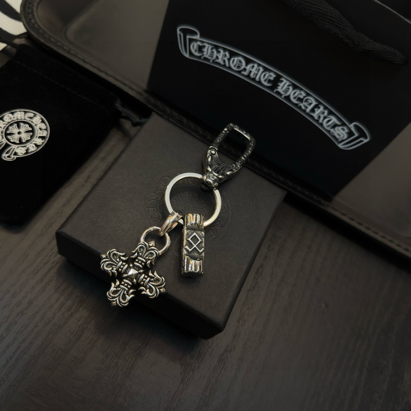 Chrome Hearts ❤️ 克罗心十字架钥匙扣 大龙虾扣 雕刻工艺 精工品质 纯手工打造 ～正品开