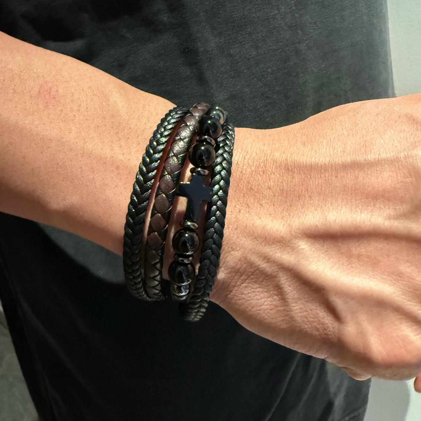 专柜品质Chrome Hearts克罗心皮绳手链，凹凸造型不同的花纹设计风格 呈现出与众不同 十字架 童