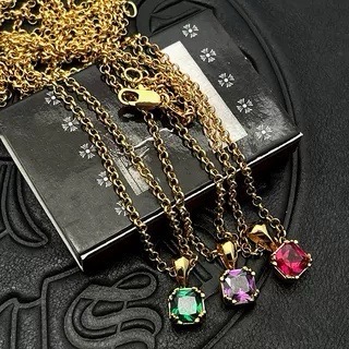 Chrome Hearts Chrome Hearts克罗心方糖吊坠项链 精美百搭款 做工跟zp几乎没差