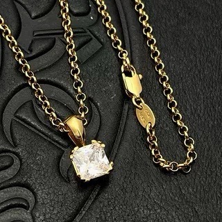 Chrome Hearts Chrome Hearts克罗心方糖吊坠项链 精美百搭款 做工跟zp几乎没差
