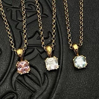 Chrome Hearts Chrome Hearts克罗心方糖吊坠项链 精美百搭款 做工跟zp几乎没差