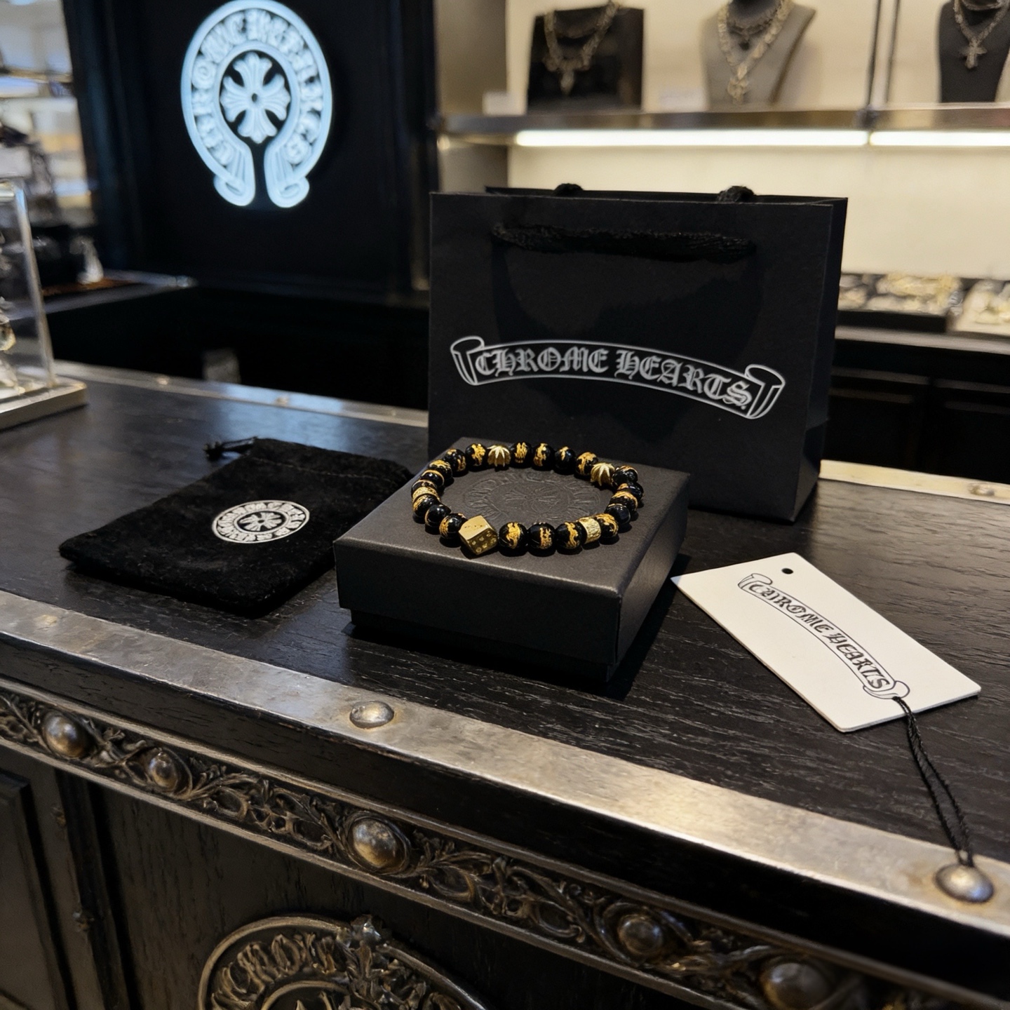 新款【专柜品质】Chrome Hearts克罗心 经典复古多元素手串手链 ，快手/ins/小红书热门，凹