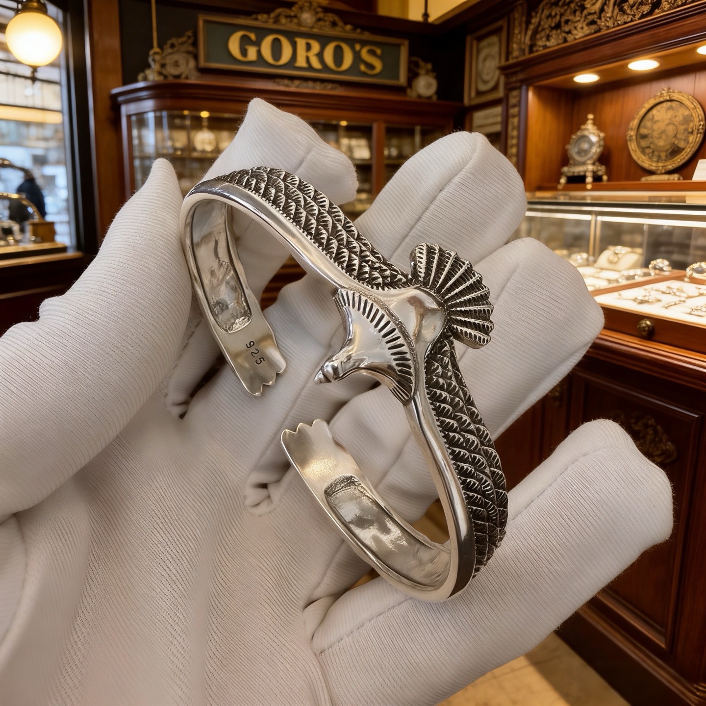 【新品上架】Goro’s高桥吾郎飞鹰开口手镯 顶级版本 认准独家拍摄 主攻高端市场 绝对区别普通版本！图