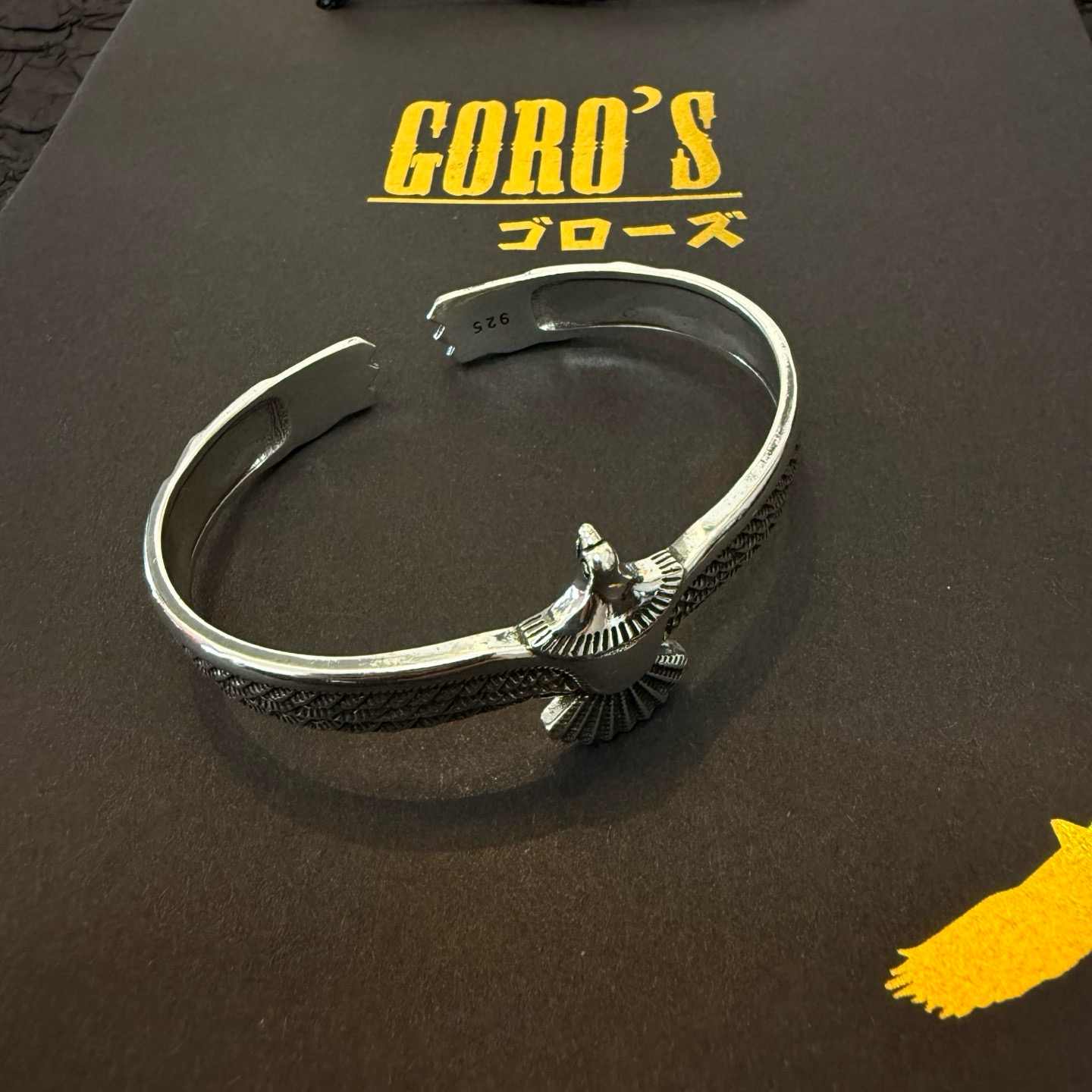 【新品上架】Goro’s高桥吾郎飞鹰开口手镯 顶级版本 认准独家拍摄 主攻高端市场 绝对区别普通版本！图