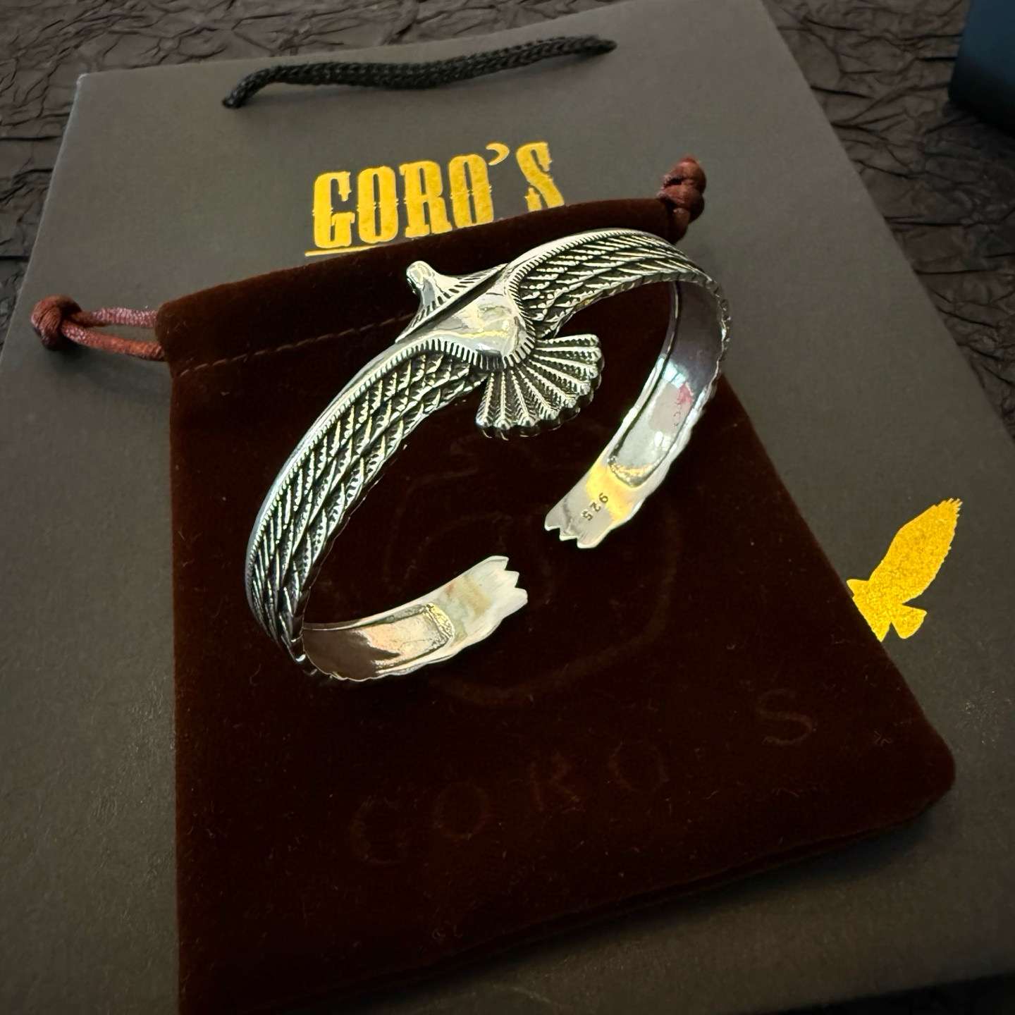 【新品上架】Goro’s高桥吾郎飞鹰开口手镯 顶级版本 认准独家拍摄 主攻高端市场 绝对区别普通版本！图