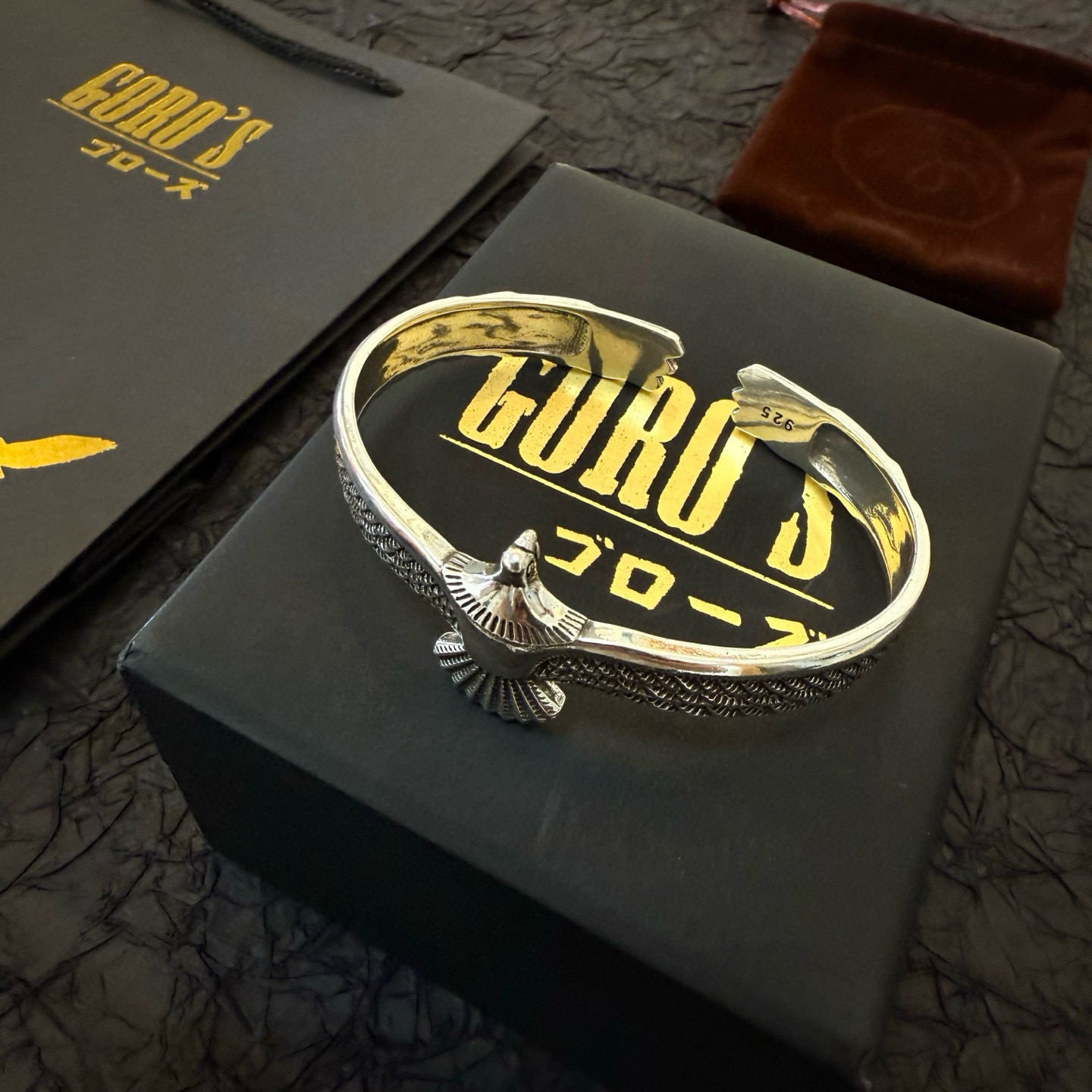 【新品上架】Goro’s高桥吾郎飞鹰开口手镯 顶级版本 认准独家拍摄 主攻高端市场 绝对区别普通版本！图