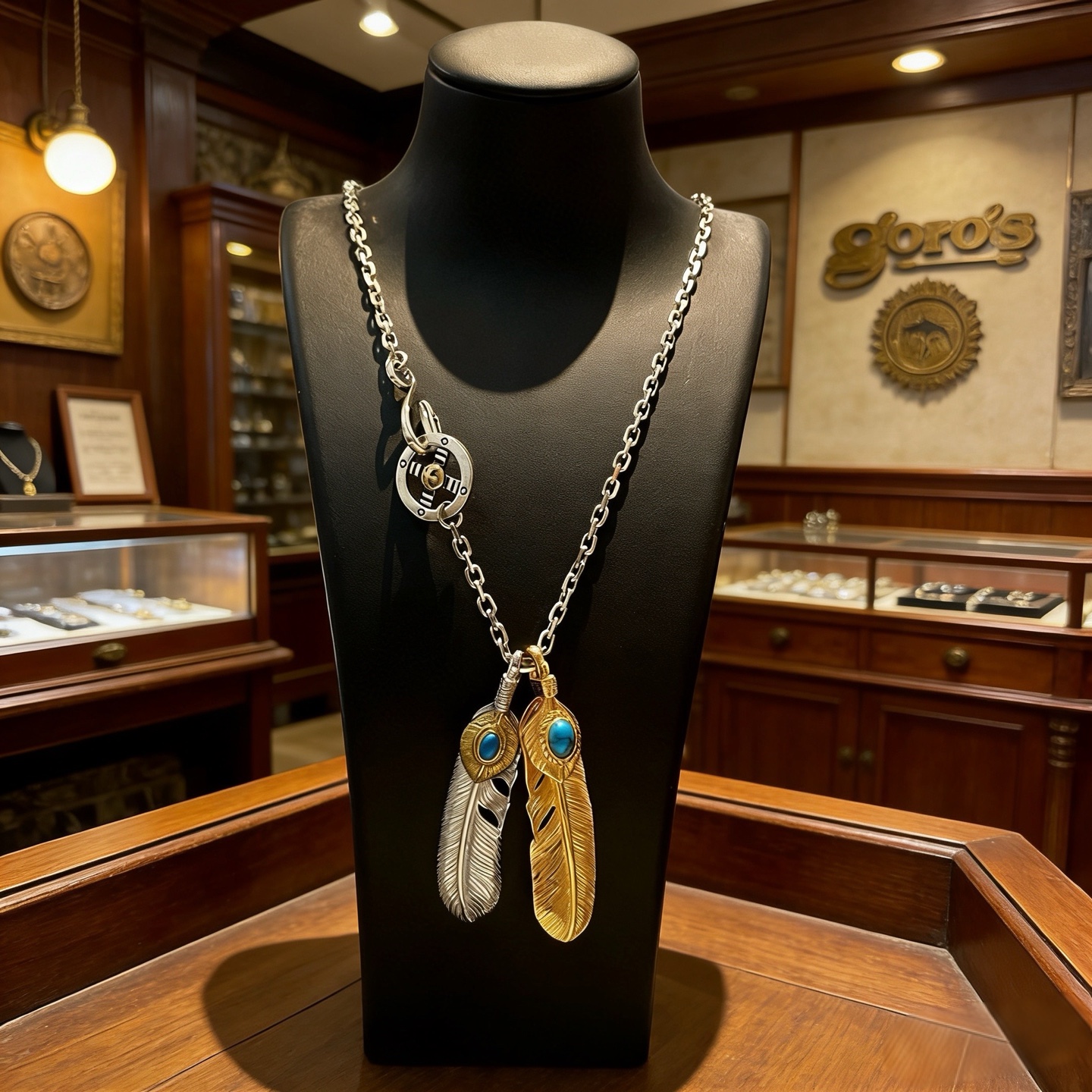 NO:763351,[New product on the shelves] Goro’s Goro Takahashi turquoise feather pendant, Takahashi classic necklace, top version, exclusive photo shoot, focusing on the high-end market, popular model on Kuaishou/ins/Xiaohongshu, absolutely different from the ordinary version!  The product details in the pictures are consistent with ZP!  Original production process, exquisite quality, purely handmade ~ Authentic mold opening, trendy and fashionable must-have, can be worn by both men and women, same style for couples, rock punk Thai silver style, retro elements, trendy and versatile, same style as the official website, fine jewelry, necklace19860909【新品上架】Goro’s高桥吾郎松石羽毛吊坠,高桥经典项链,顶级版本,认准独家拍摄,主攻高端市场 ,快手/ins/小红书热门款,绝对区别普通版本！图片产品细节与ZP一致！原版制作工艺 精工品质 纯手工打造 ～正品开模潮流时尚必备 男女均可佩戴 情侣款同款 摇滚朋克泰银风格 复古元素 潮流百搭 官网同款,饰品精品,necklace,Jewelry