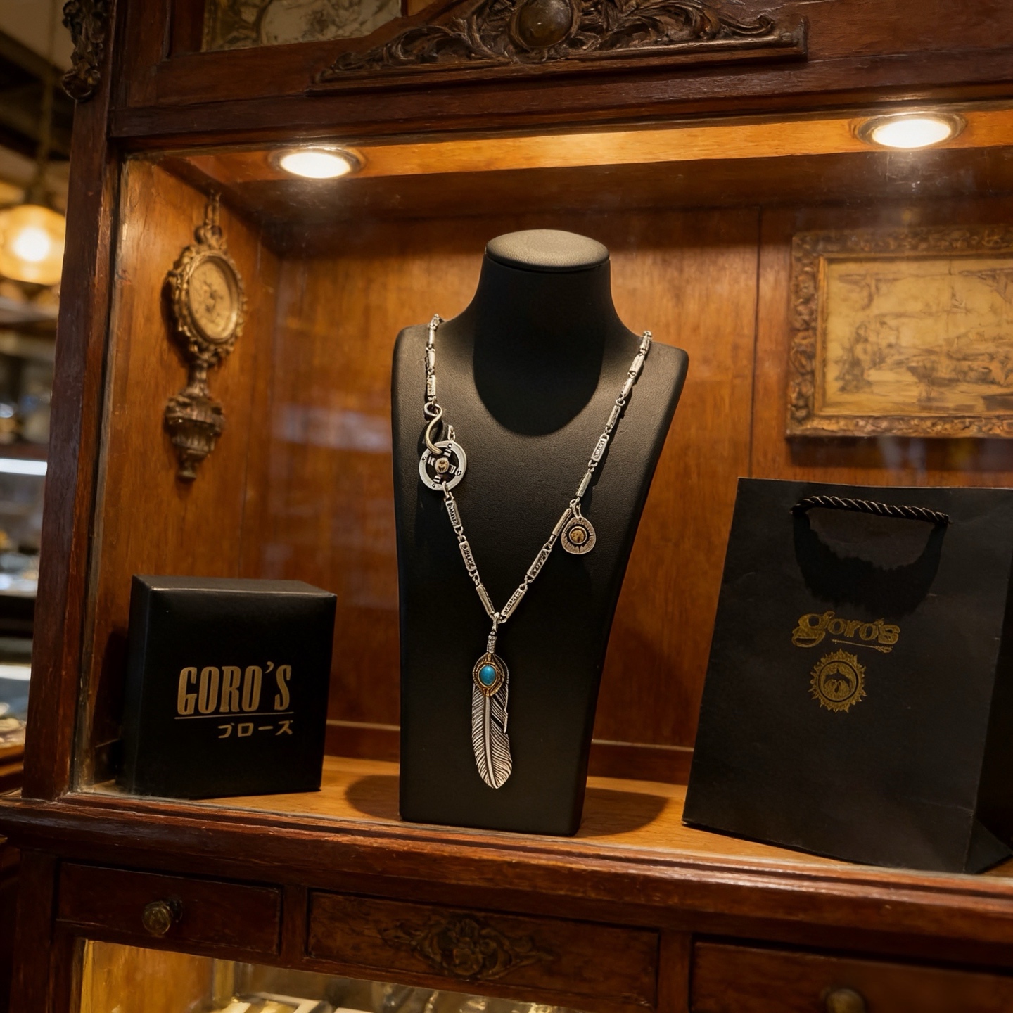 【新品上架】Goro’s高桥吾郎松石羽毛吊坠，高桥竹节项链，顶级版本，认准独家拍摄，主攻高端市场 ，快手