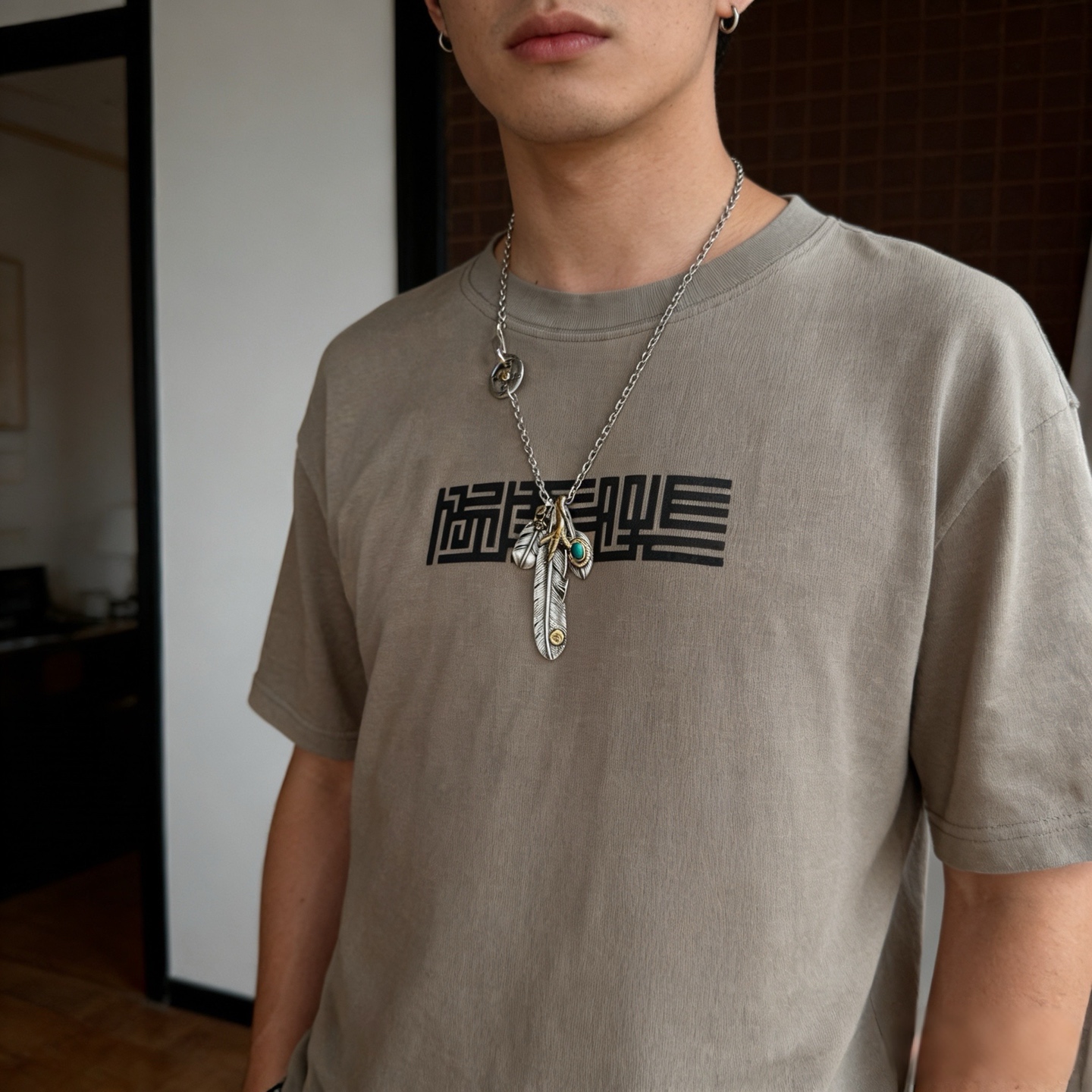 【新品上架】Goro’s高桥吾郎松石鹰爪羽毛项链，顶级版本，认准独家拍摄，主攻高端市场 ，快手/ins/