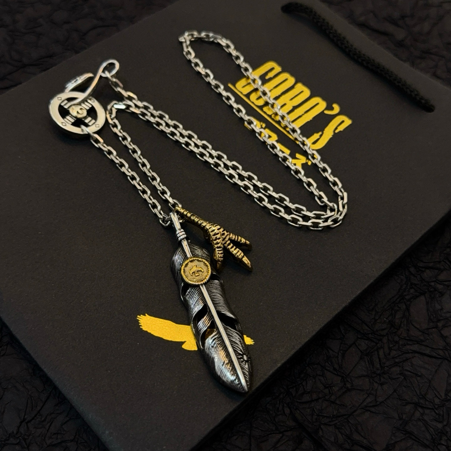【新品上架】Goro’s高桥吾郎羽毛鹰爪项链，顶级版本，认准独家拍摄，主攻高端市场 ，快手/ins/小红