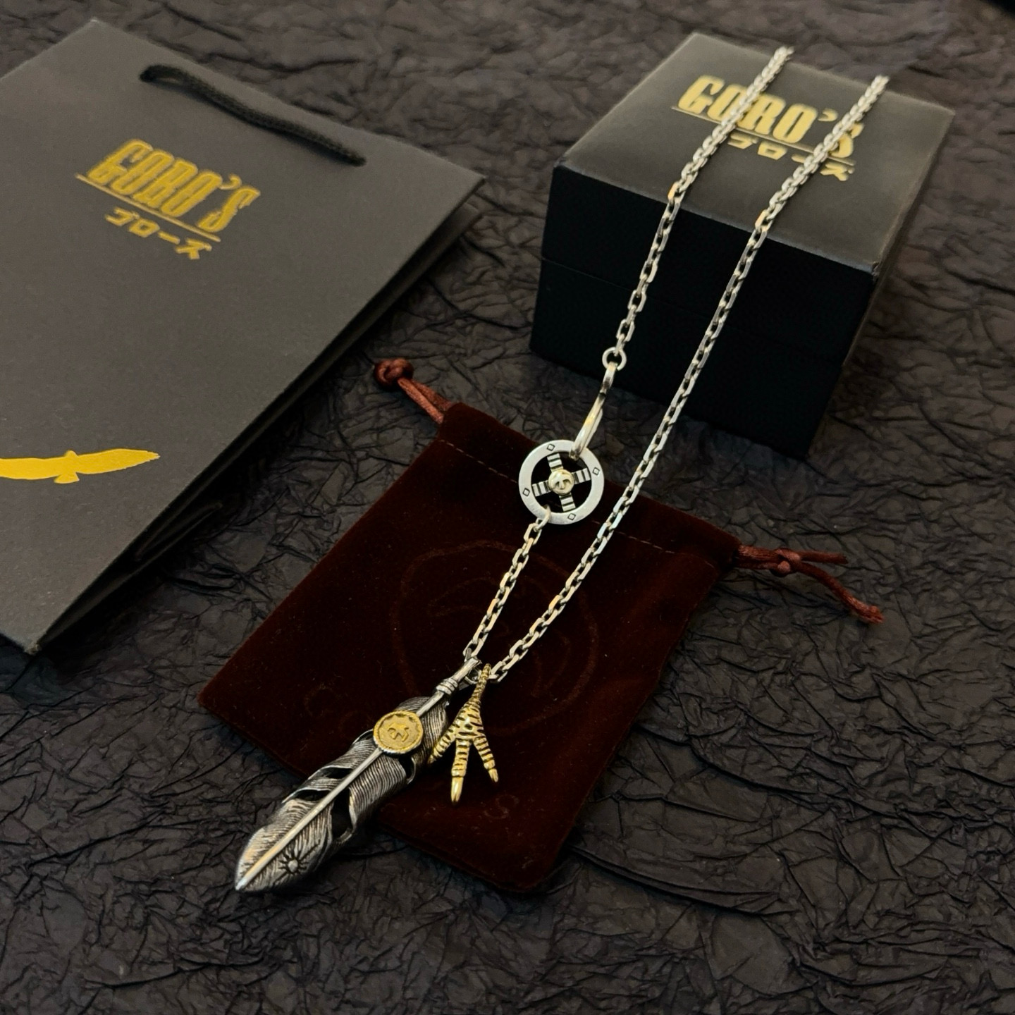 【新品上架】Goro’s高桥吾郎羽毛鹰爪项链，顶级版本，认准独家拍摄，主攻高端市场 ，快手/ins/小红