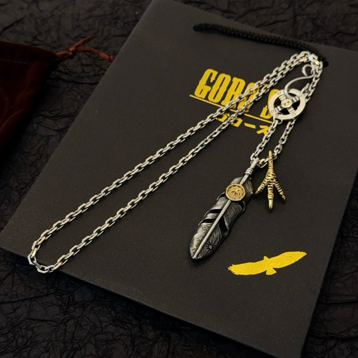 【新品上架】Goro’s高桥吾郎羽毛鹰爪项链，顶级版本，认准独家拍摄，主攻高端市场 ，快手/ins/小红