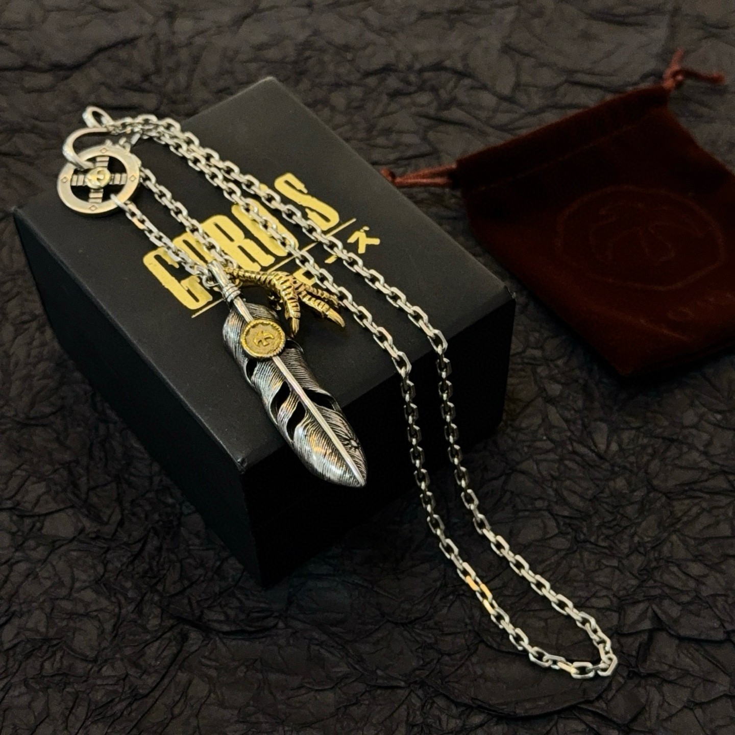【新品上架】Goro’s高桥吾郎羽毛鹰爪项链，顶级版本，认准独家拍摄，主攻高端市场 ，快手/ins/小红