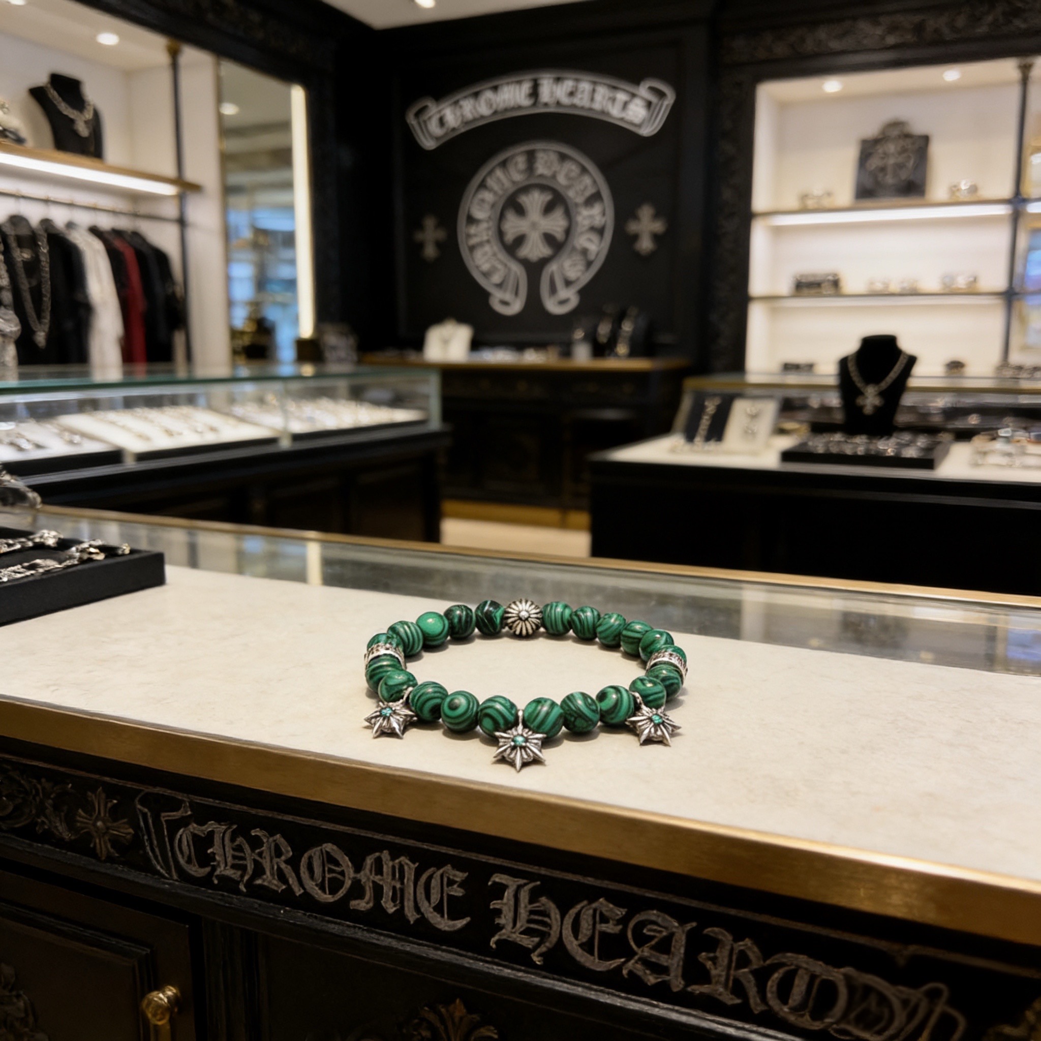 新款【专柜品质】Chrome Hearts克罗心 经典复古多元素手串手链 ，快手/ins/小红书热门，凹