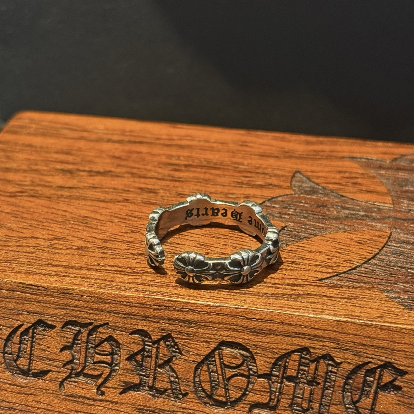 Chrome Hearts 品质Chrome Hearts克罗心开口十字架戒指