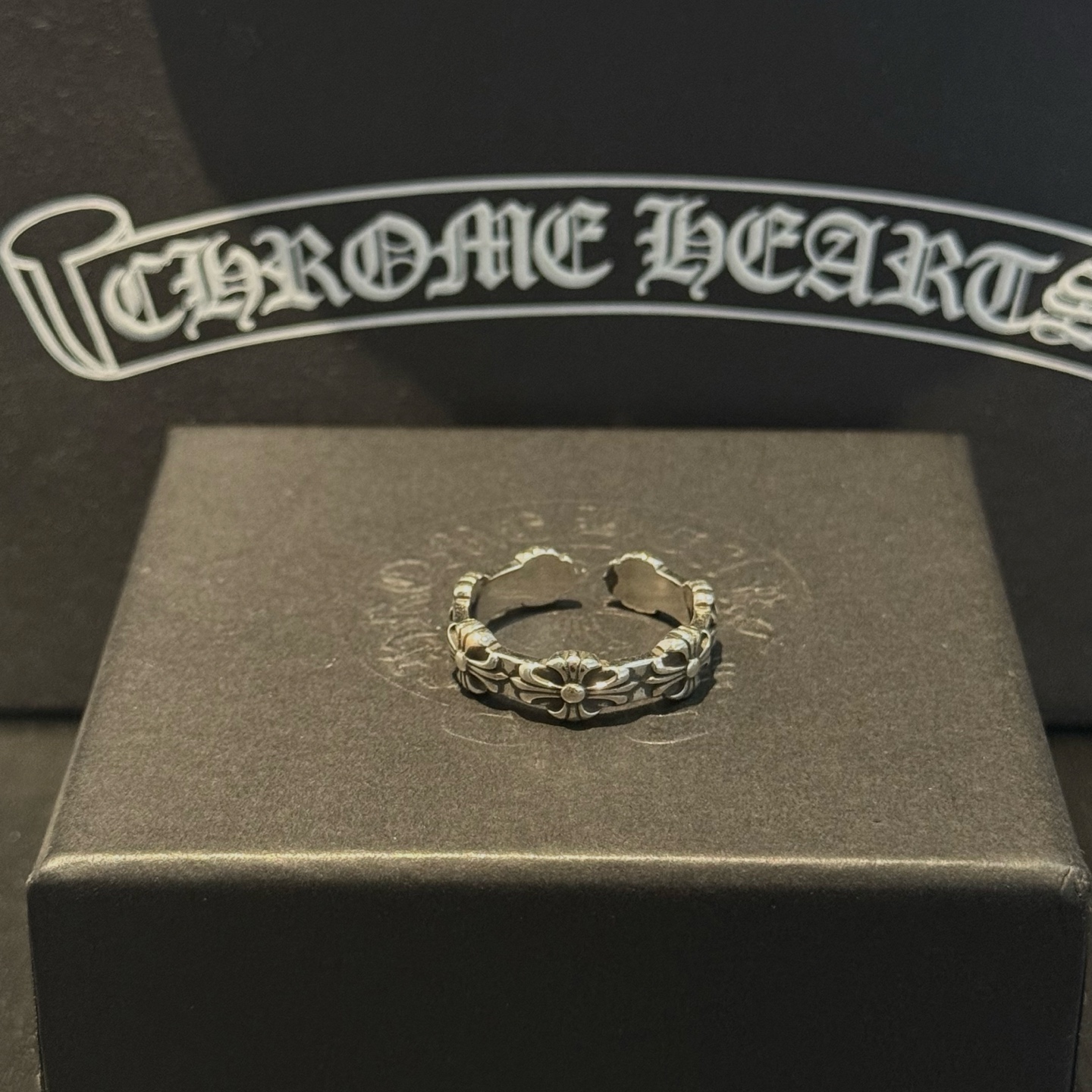 Chrome Hearts 品质Chrome Hearts克罗心开口十字架戒指
