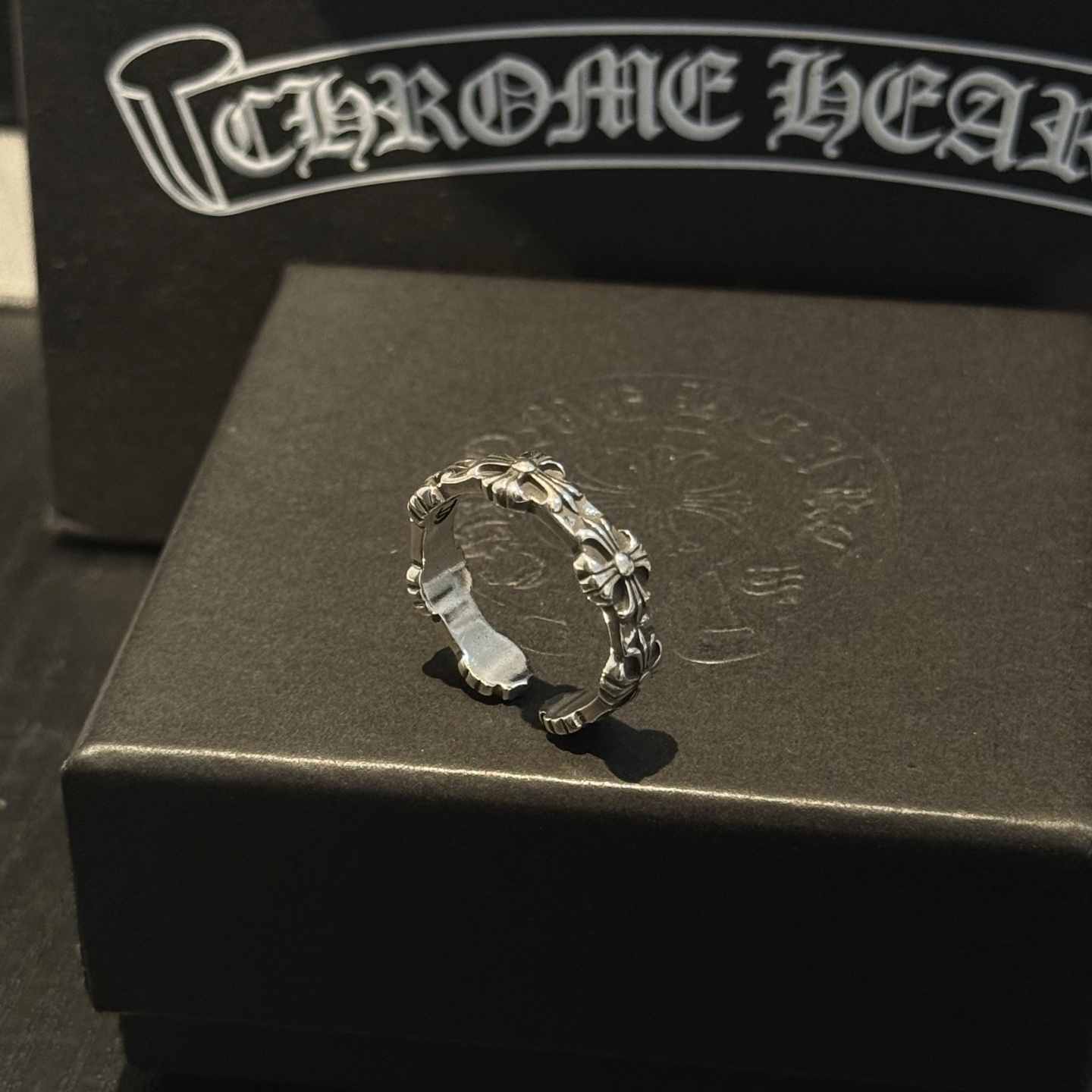 Chrome Hearts 品质Chrome Hearts克罗心开口十字架戒指