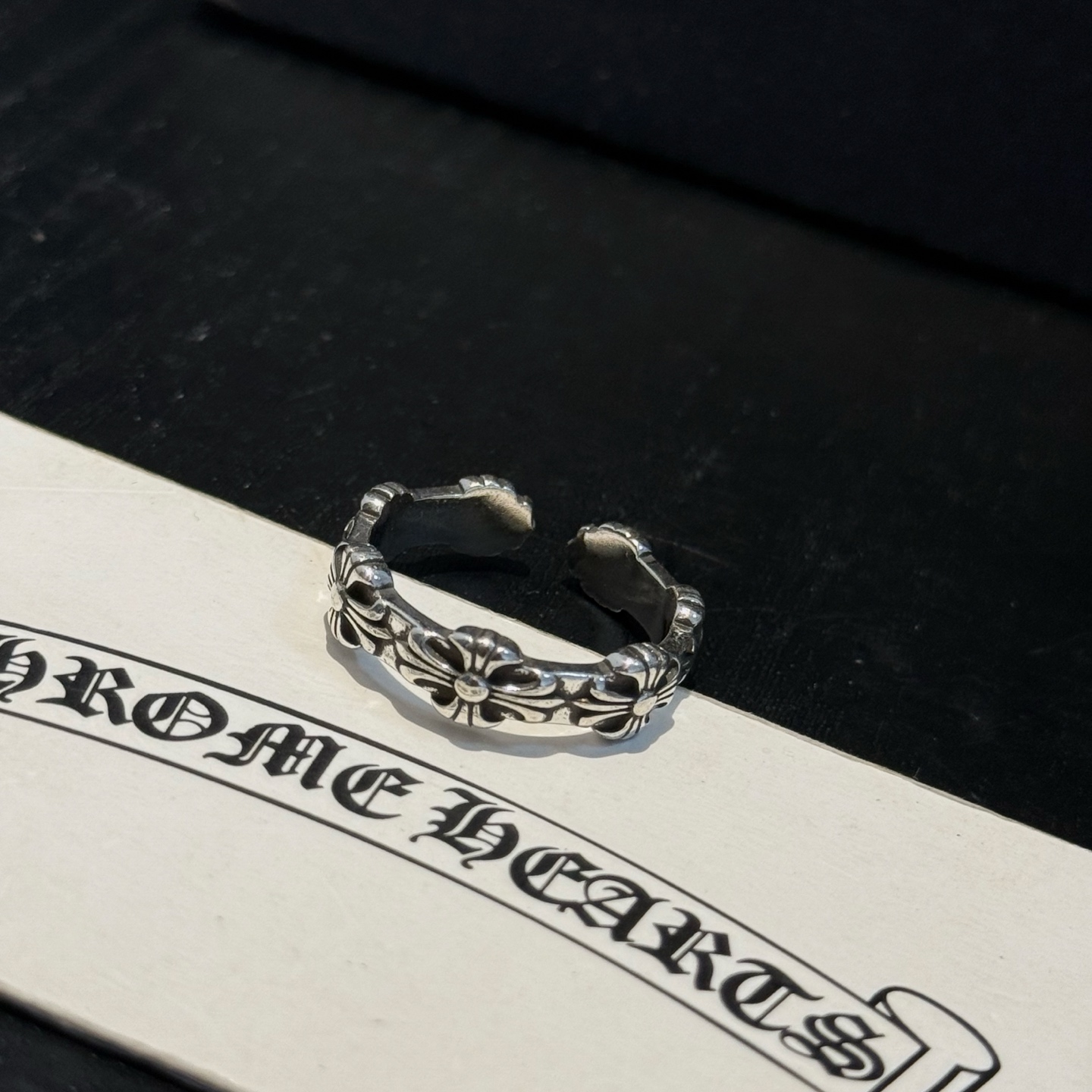 Chrome Hearts 品质Chrome Hearts克罗心开口十字架戒指