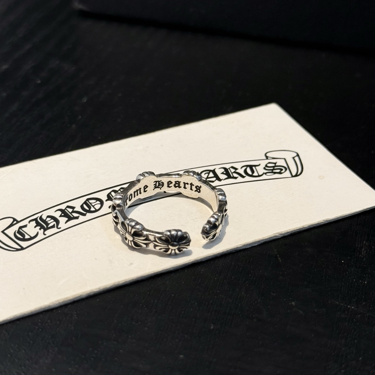Chrome Hearts 品质Chrome Hearts克罗心开口十字架戒指