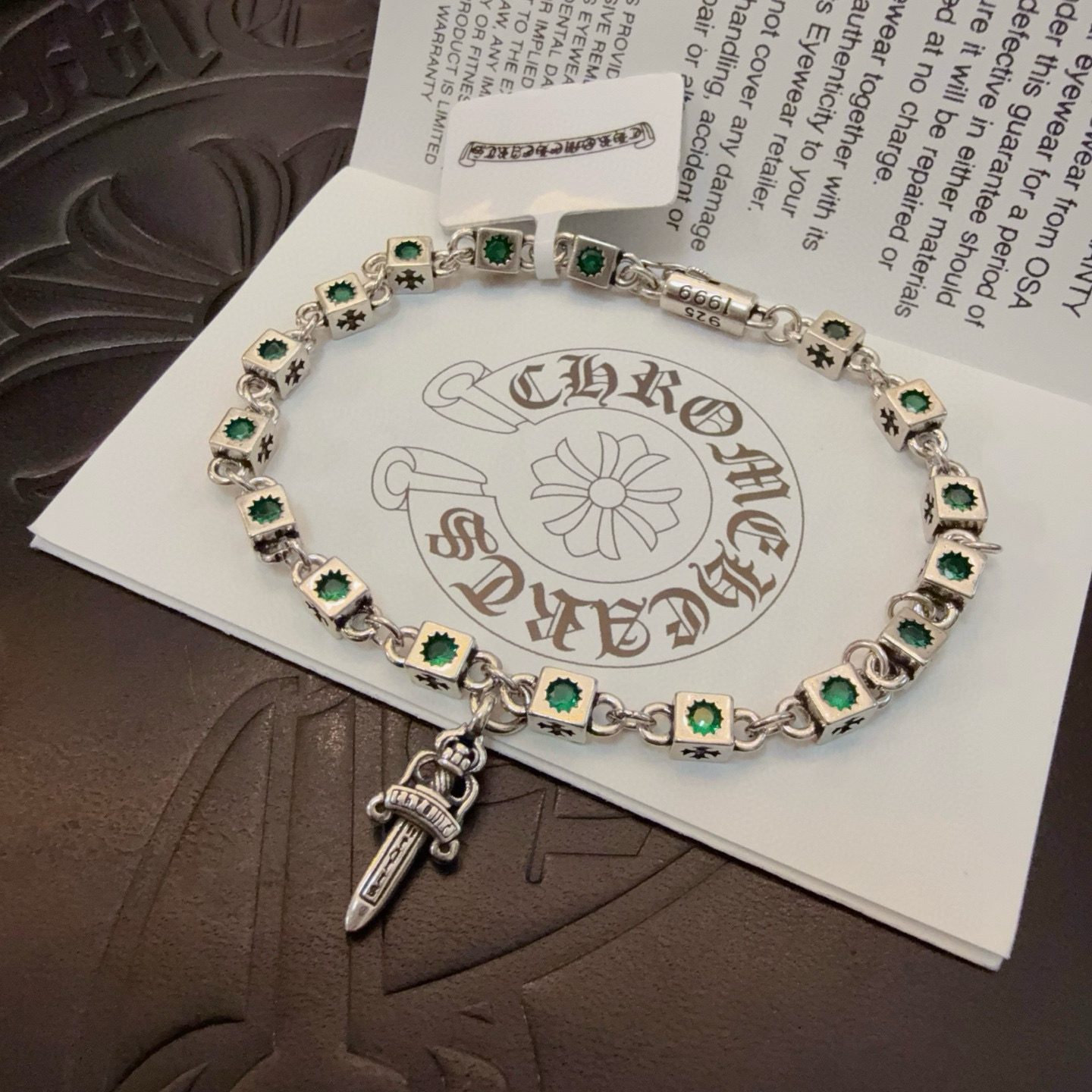 Chrome Hearts 新款【 品质】Chrome Hearts克罗心绿钻手链