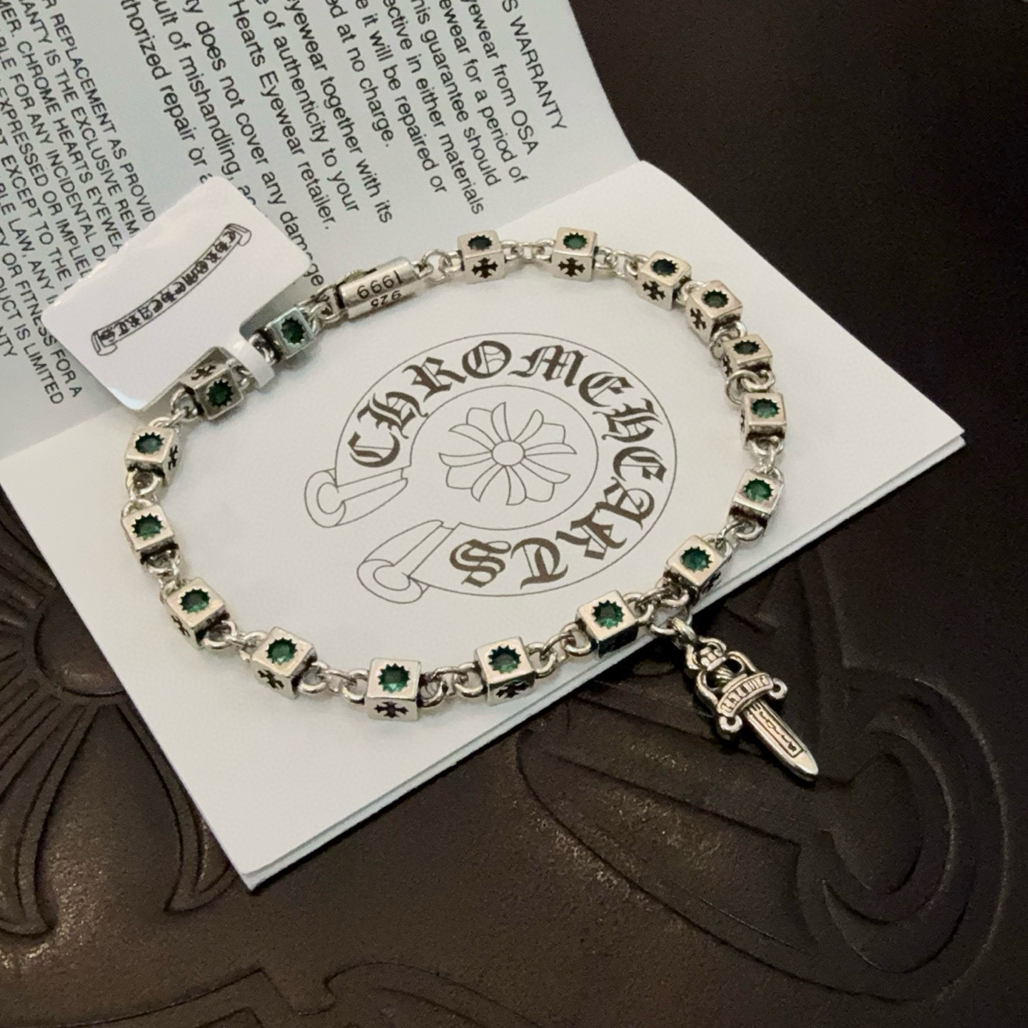 Chrome Hearts 新款【 品质】Chrome Hearts克罗心绿钻手链