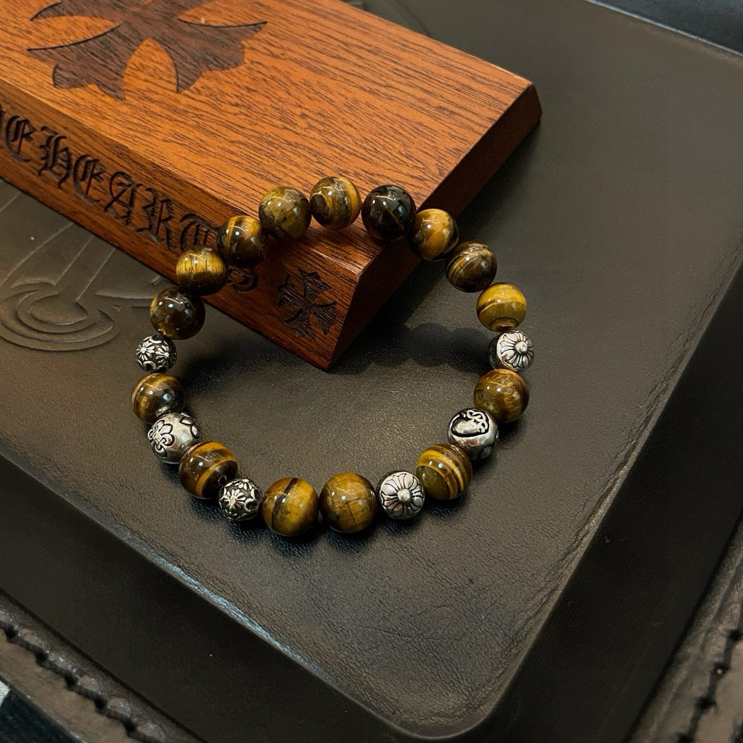 Chrome Hearts 新款【 品质】Chrome Hearts克罗心 多元素虎眼石手串手链 快手/ins/小红书热门