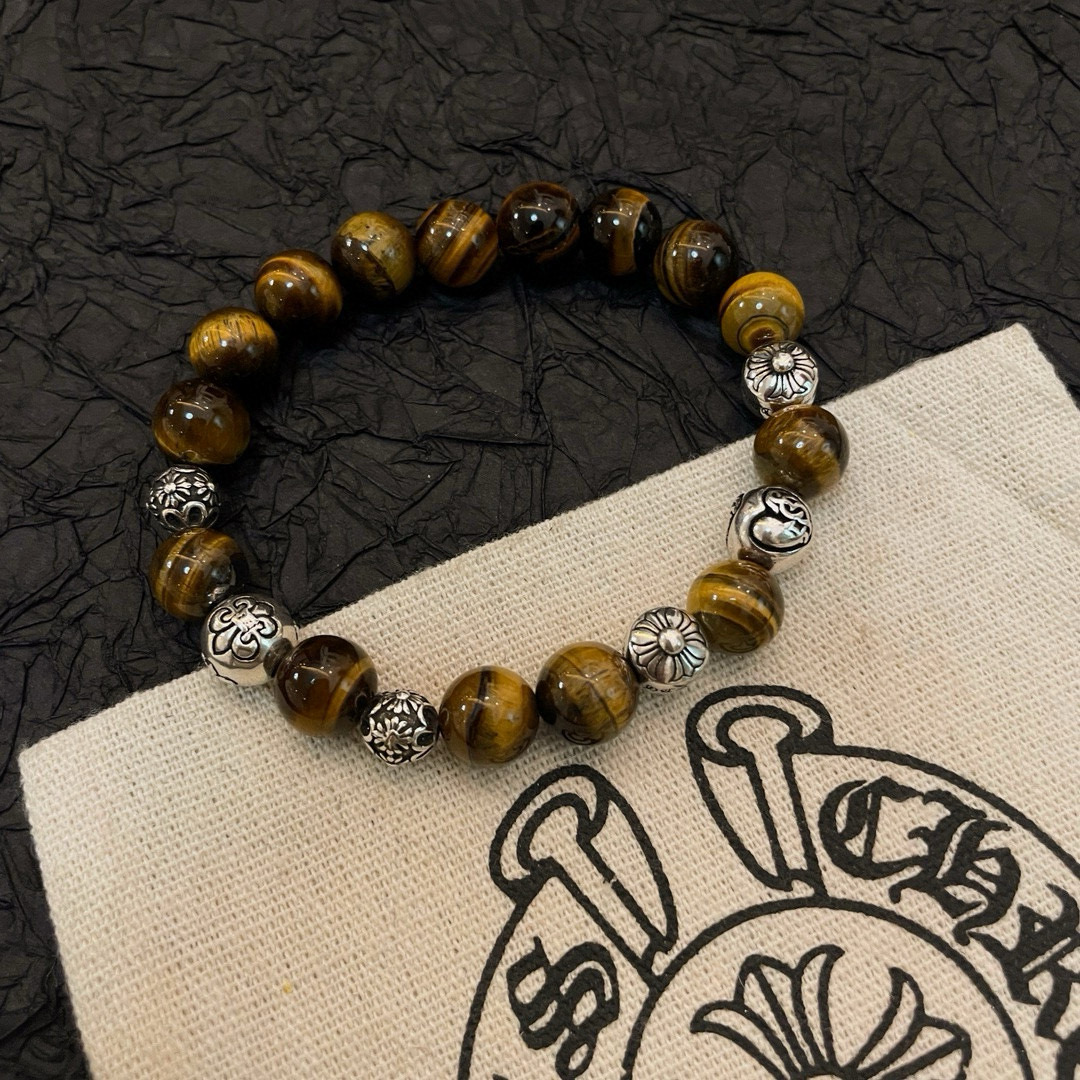 Chrome Hearts 新款【 品质】Chrome Hearts克罗心 多元素虎眼石手串手链 快手/ins/小红书热门