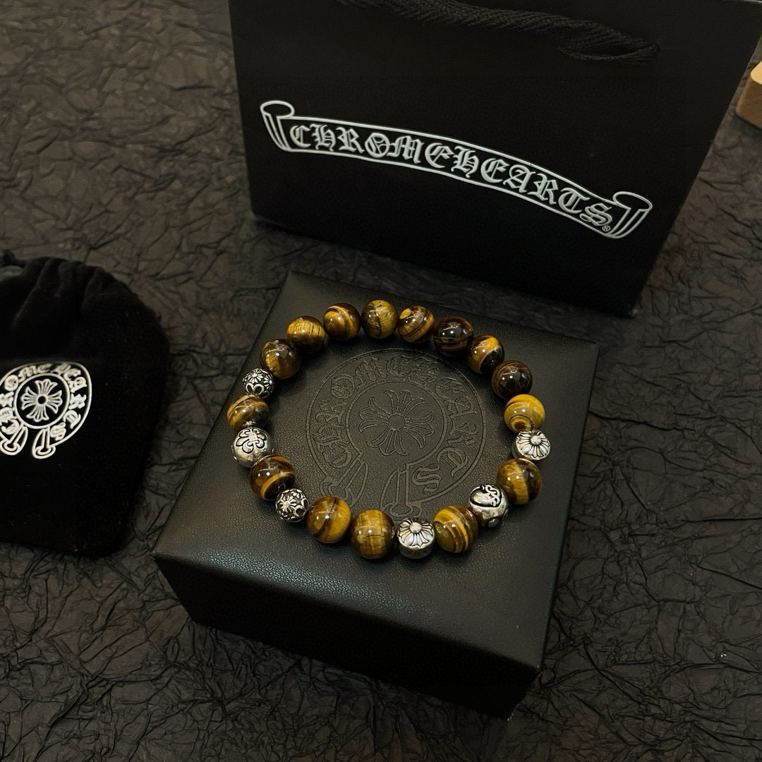 Chrome Hearts 新款【 品质】Chrome Hearts克罗心 多元素虎眼石手串手链 快手/ins/小红书热门