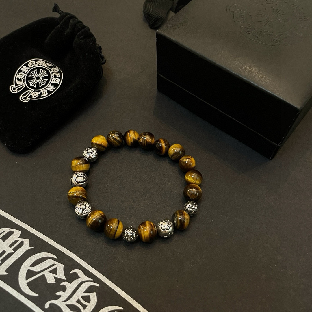 Chrome Hearts 新款【 品质】Chrome Hearts克罗心 多元素虎眼石手串手链 快手/ins/小红书热门