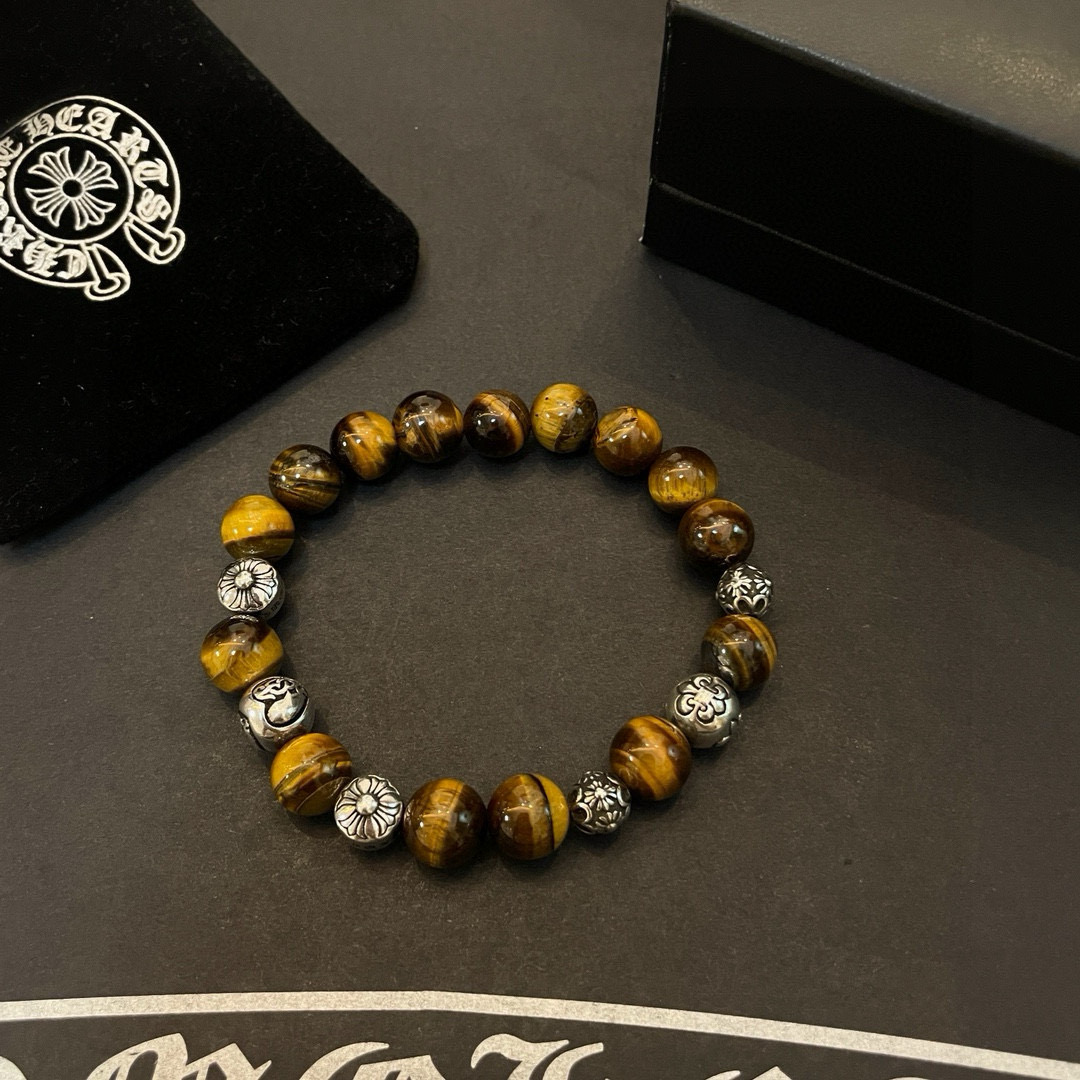 Chrome Hearts 新款【 品质】Chrome Hearts克罗心 多元素虎眼石手串手链 快手/ins/小红书热门