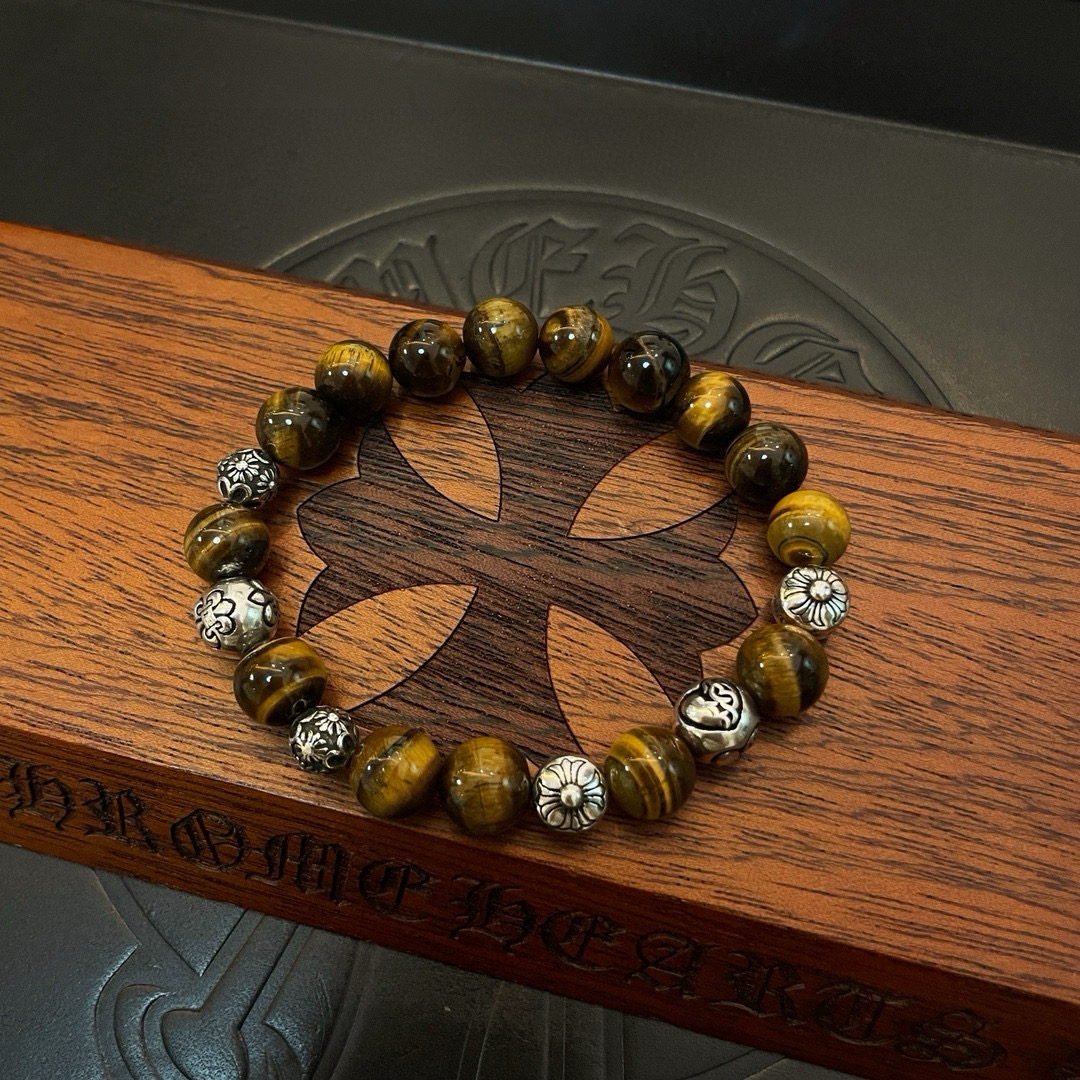 Chrome Hearts 新款【 品质】Chrome Hearts克罗心 多元素虎眼石手串手链 快手/ins/小红书热门