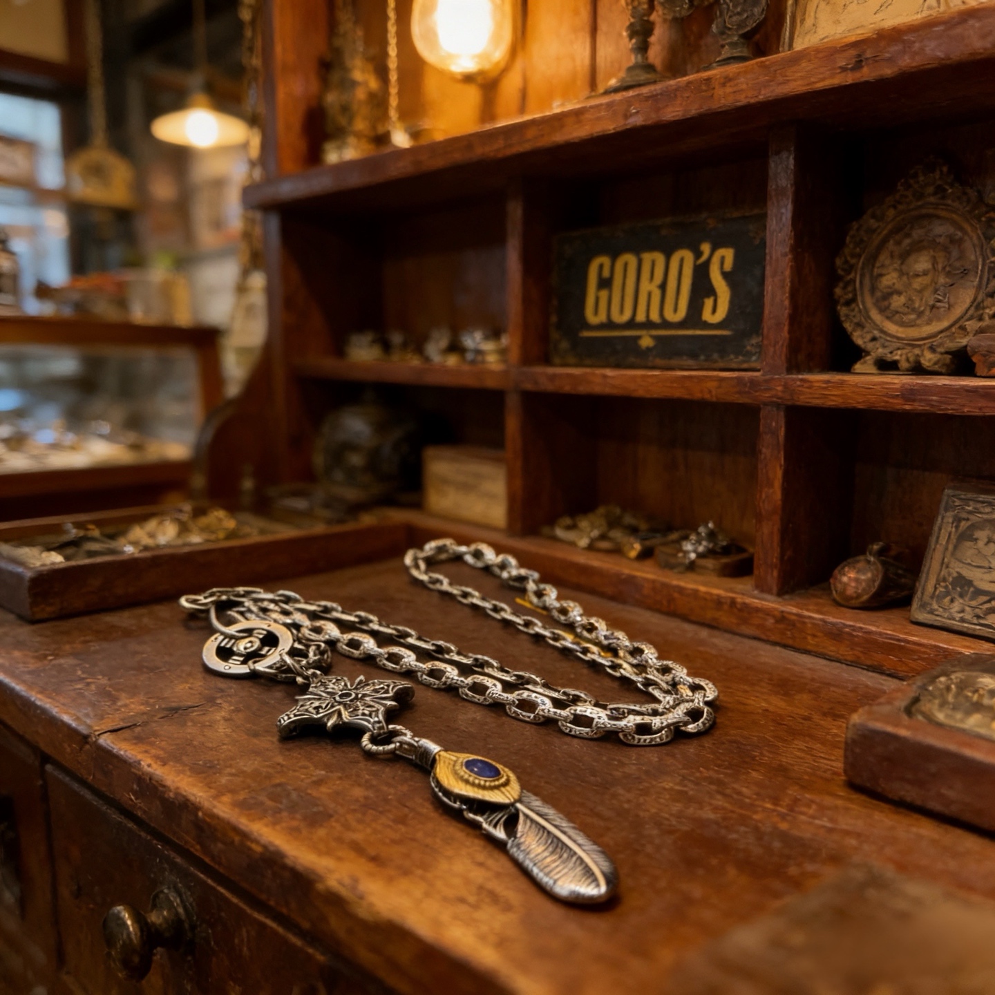 Goro's 新品上架Goro’s高桥吾郎羽毛吊坠 高桥 项链 认准独家拍摄 主攻高端市场
