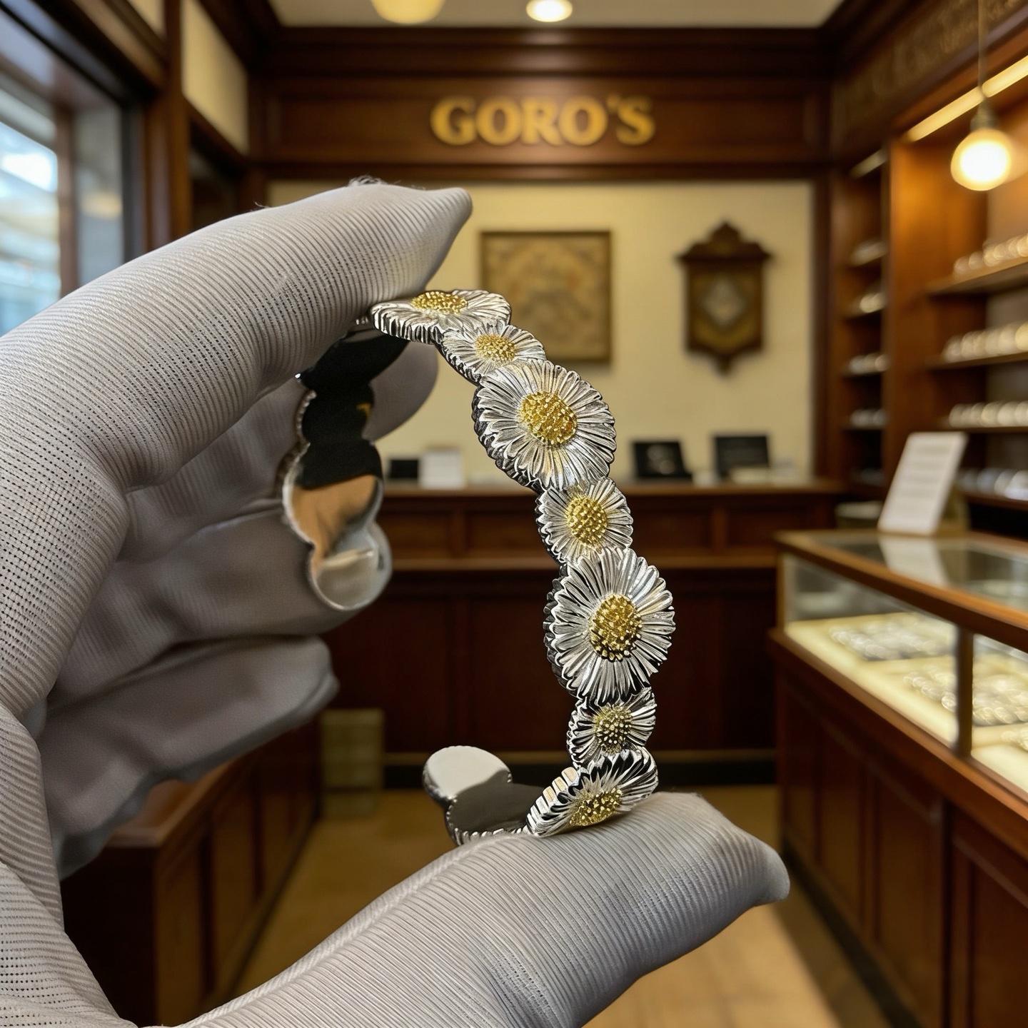 NO:763234,[New product on the shelves] Goro’s Goro Takahashi Daisy Open Bracelet, top version, look for exclusive shooting, focus on the high-end market, absolutely different from the ordinary version!  The product details in the pictures are consistent with ZP!  Original production process, exquisite quality, purely handmade ~ Authentic open mold, fashionable must-have, can be worn by both men and women, same style for couples, rock punk Thai silver style, retro elements, trendy and versatile, same style as the official website, boutique jewelry, bracelet19860909【新品上架】Goro’s高桥吾郎雏菊开口手镯,顶级版本 认准独家拍摄 主攻高端市场 绝对区别普通版本！图片产品细节与ZP一致！原版制作工艺 精工品质 纯手工打造 ～正品开模潮流时尚必备 男女均可佩戴 情侣款同款 摇滚朋克泰银风格 复古元素 潮流百搭 官网同款,饰品精品,bracelet,Jewelry