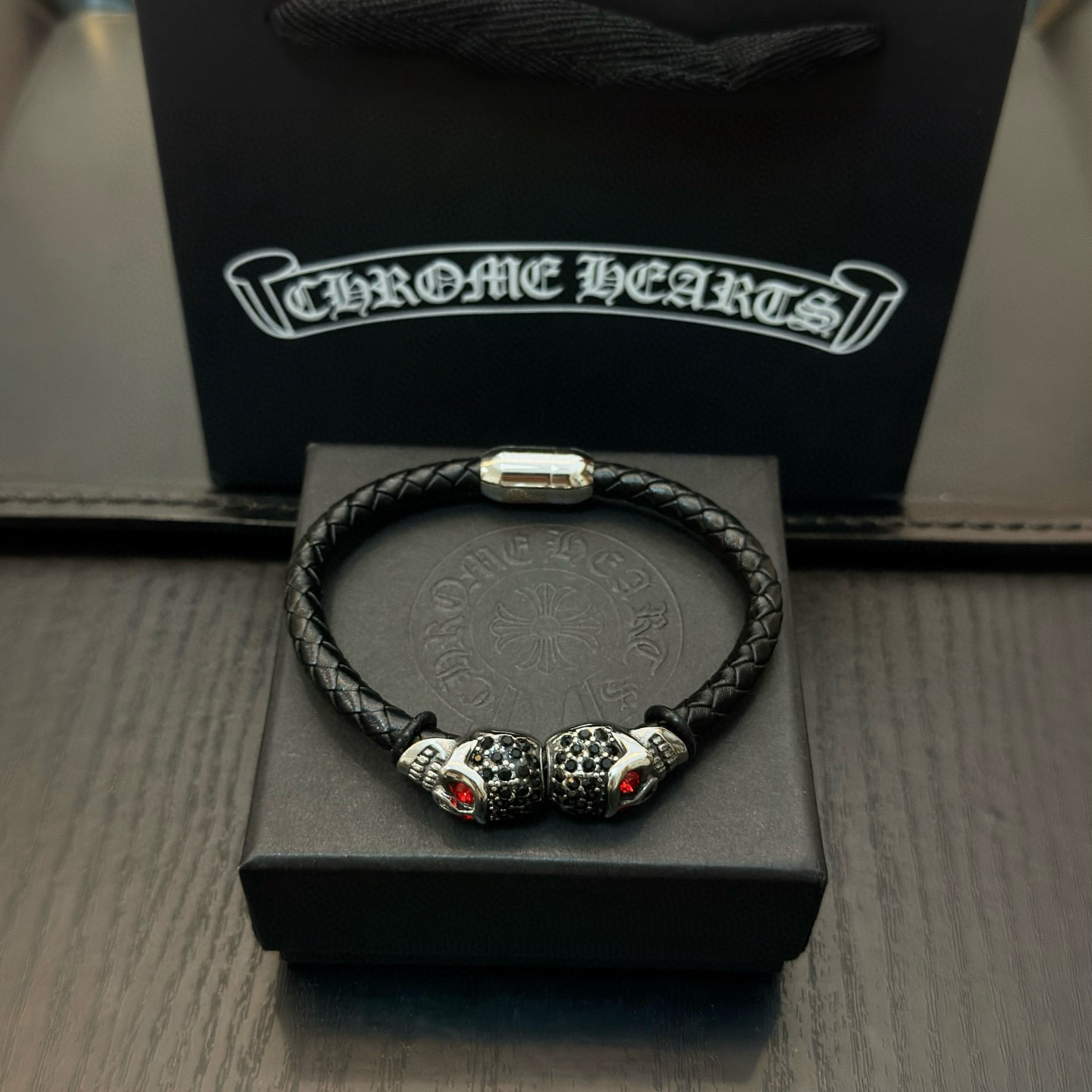 Chrome Hearts 新款【 品质】Chrome Hearts克罗心皮绳手镯