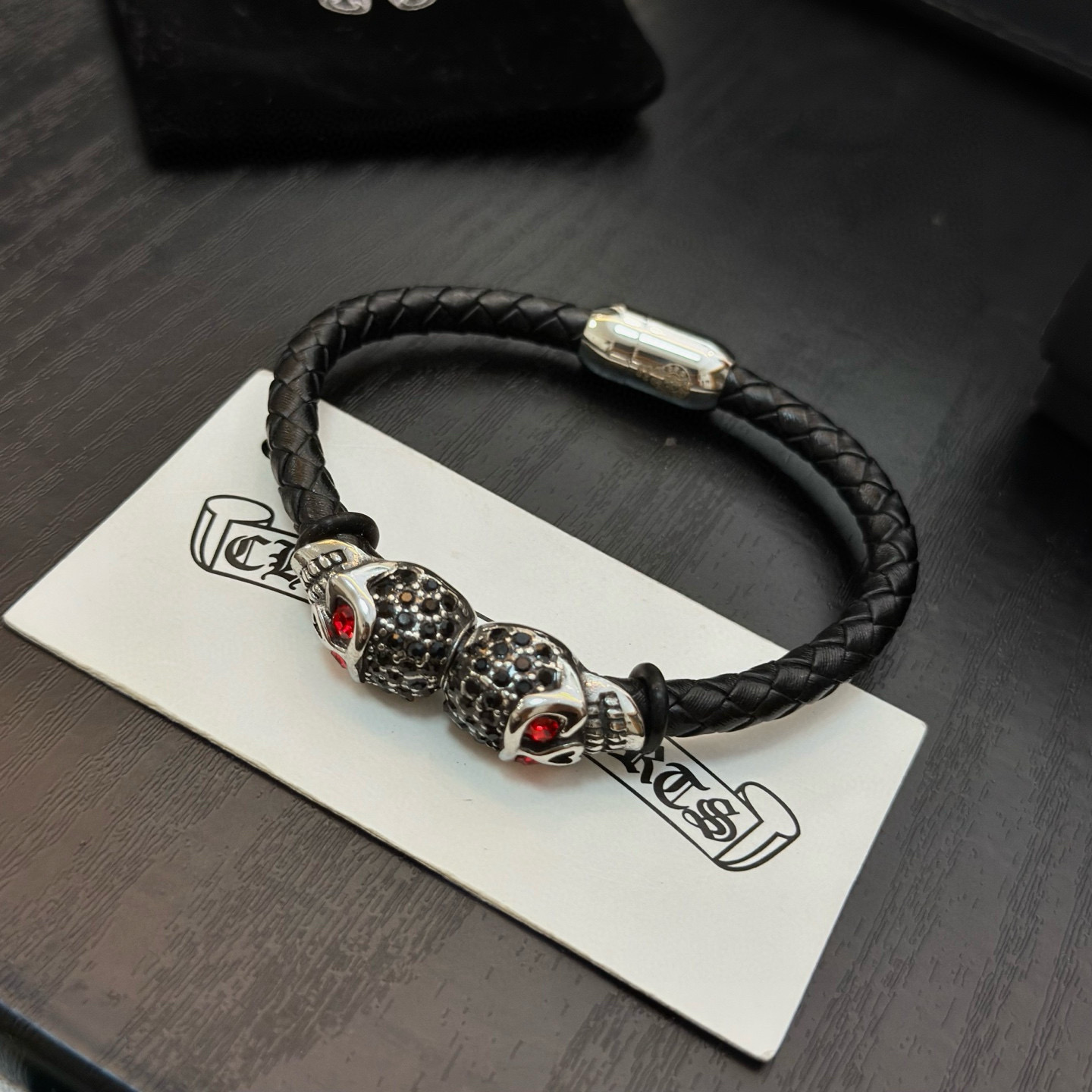 Chrome Hearts 新款【 品质】Chrome Hearts克罗心皮绳手镯