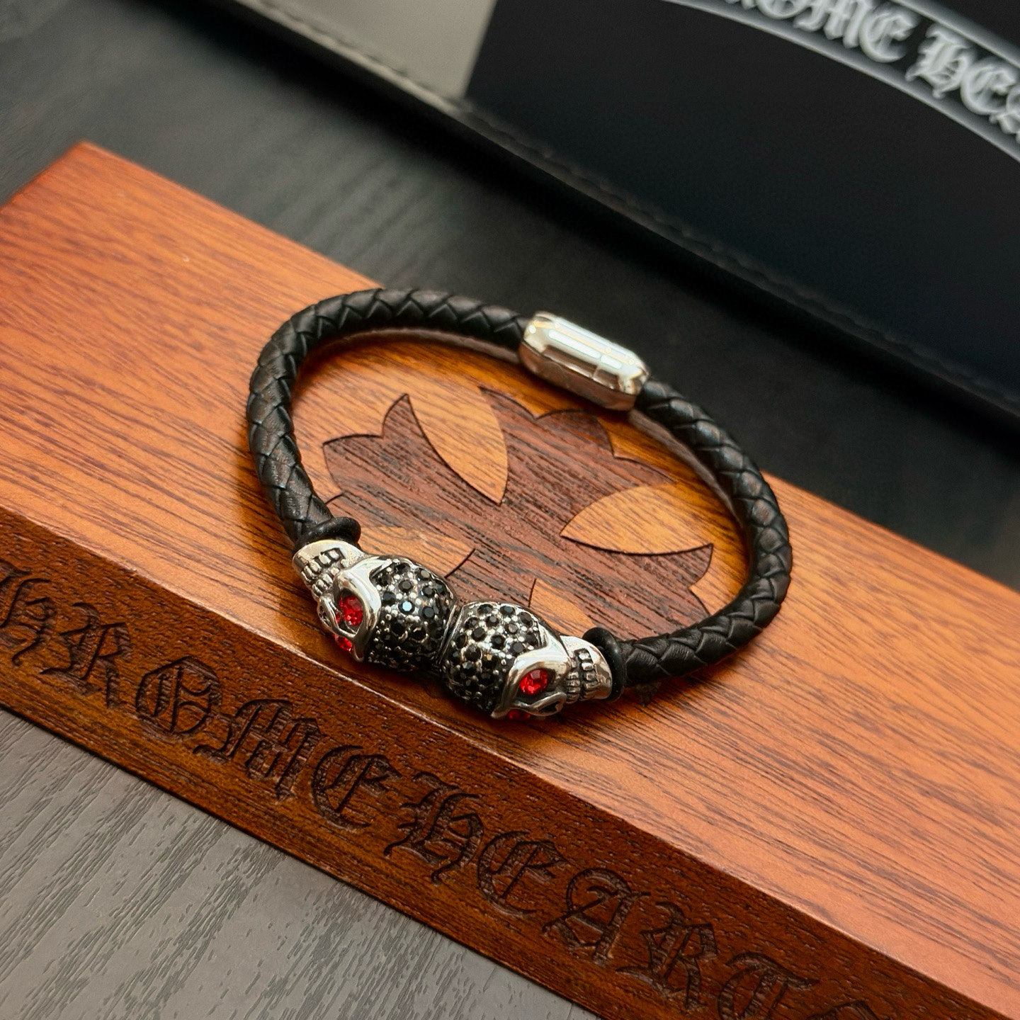 Chrome Hearts 新款【 品质】Chrome Hearts克罗心皮绳手镯