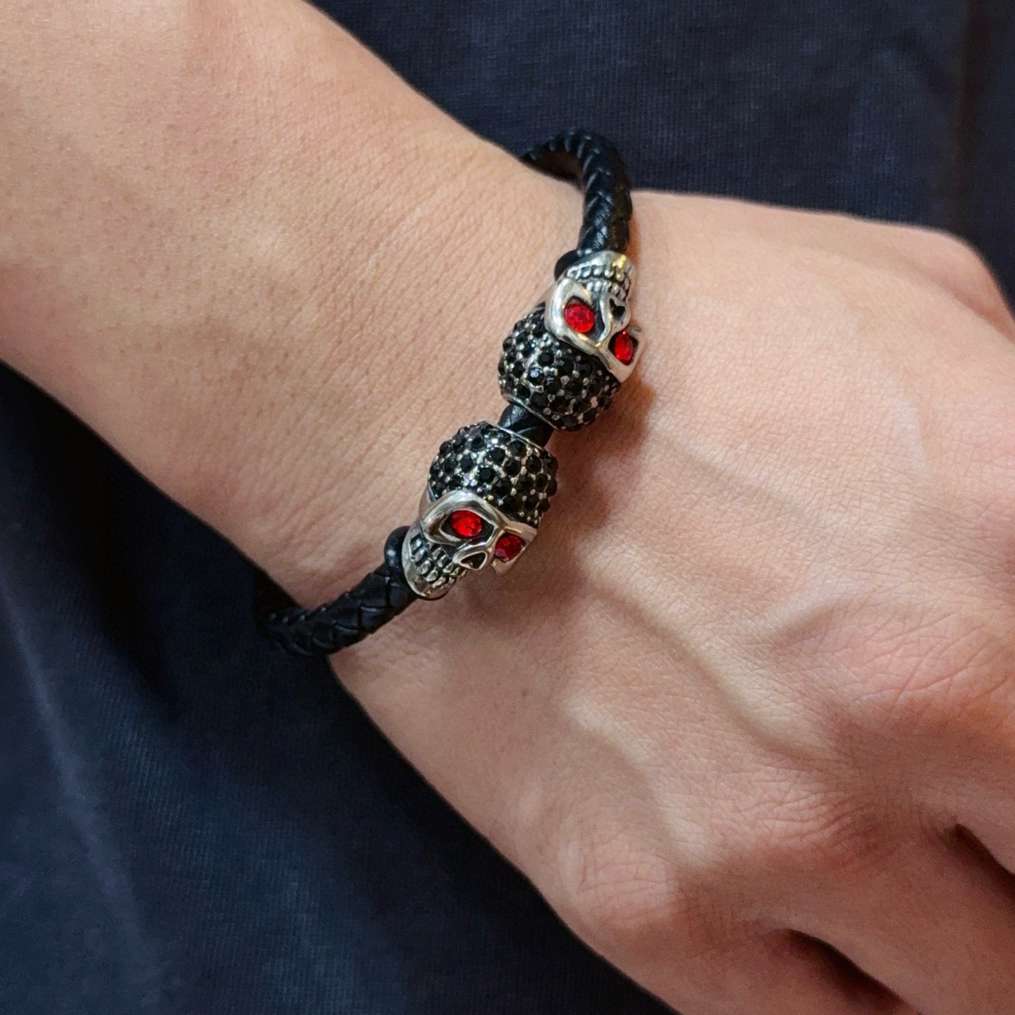 Chrome Hearts 新款【 品质】Chrome Hearts克罗心皮绳手镯