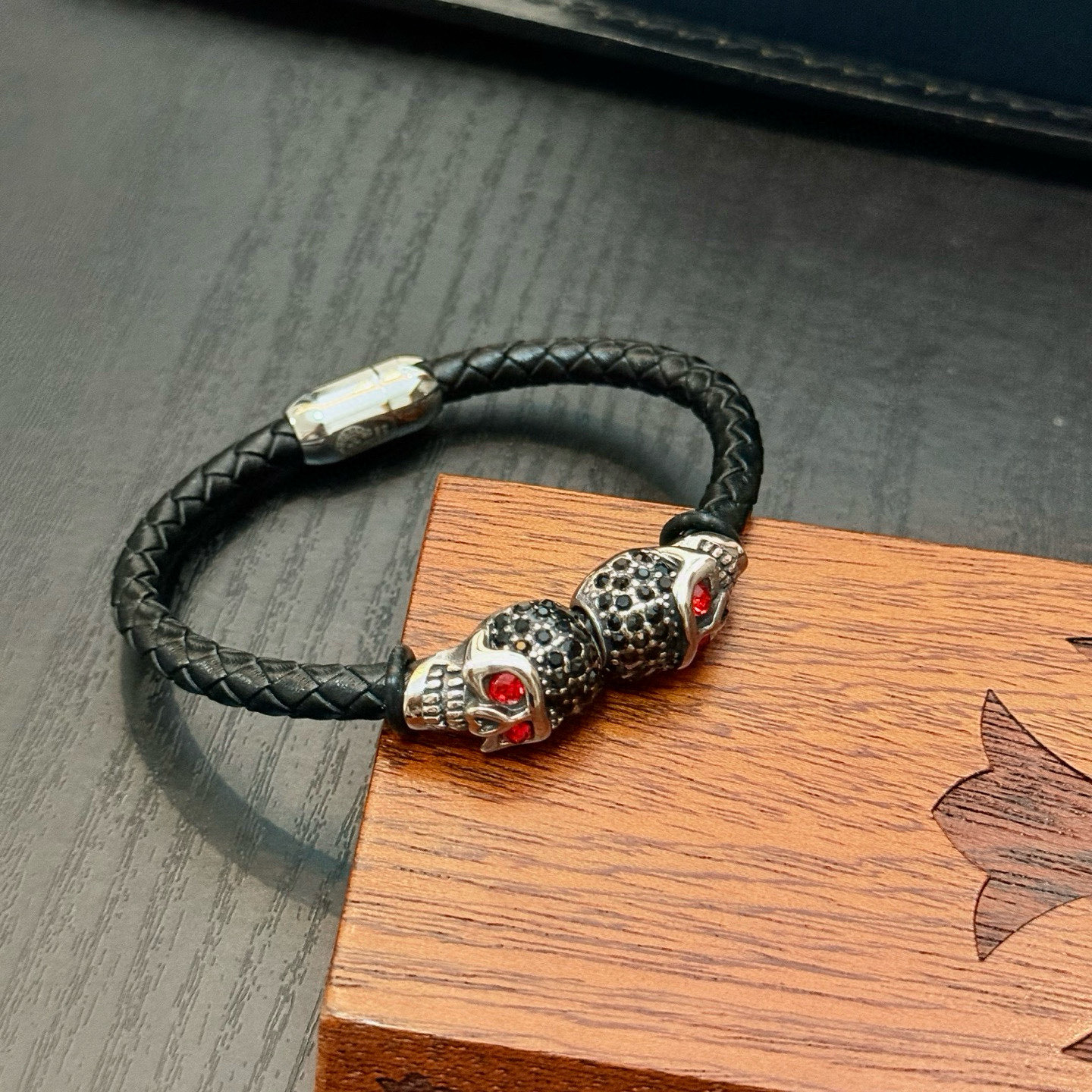 Chrome Hearts 新款【 品质】Chrome Hearts克罗心皮绳手镯