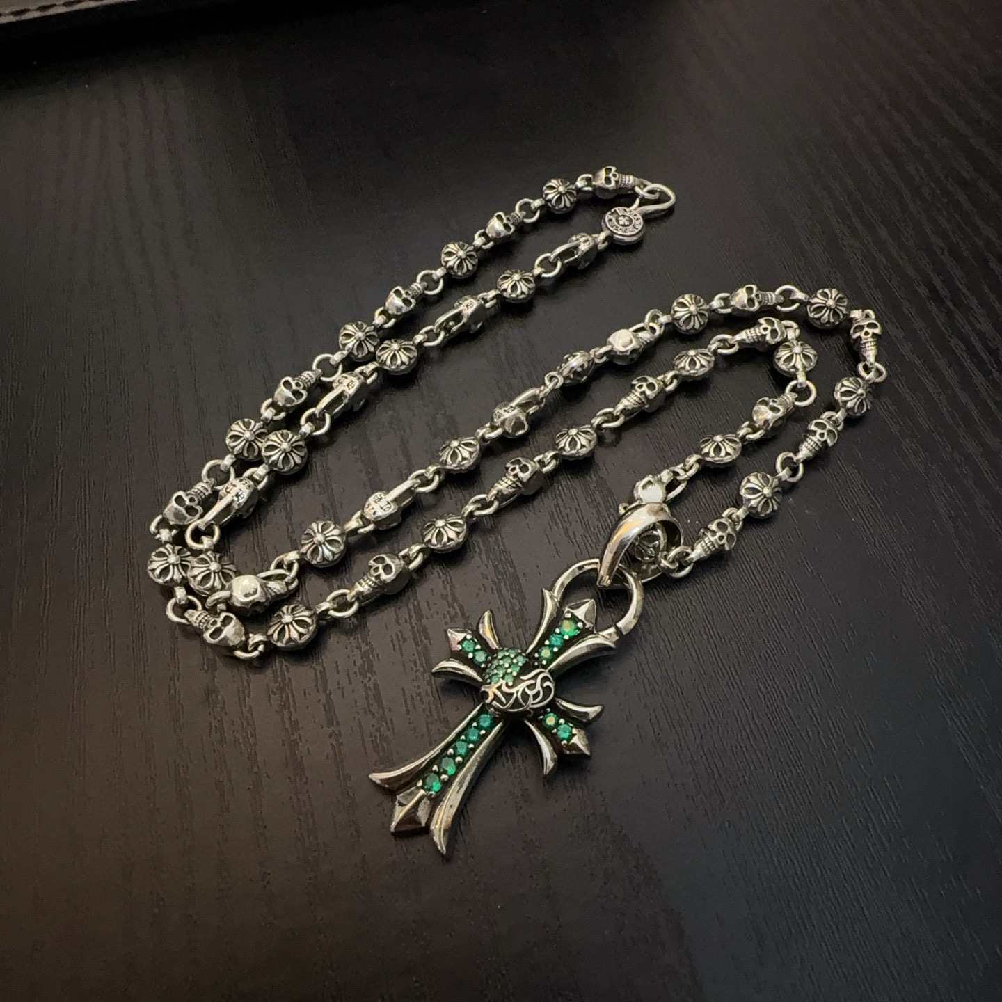 Chrome Hearts 新款【 品质】Chrome Hearts克罗心十字花球骷髅头项链